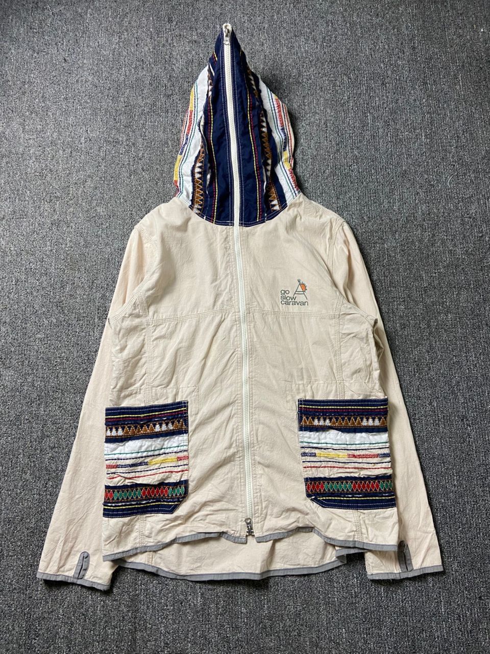 go slow caravan Go Slow Caravan Distinctive Pattern Hooded Jacket (193) Size US XS / EU 42 / 0 - 1 Thumbnail