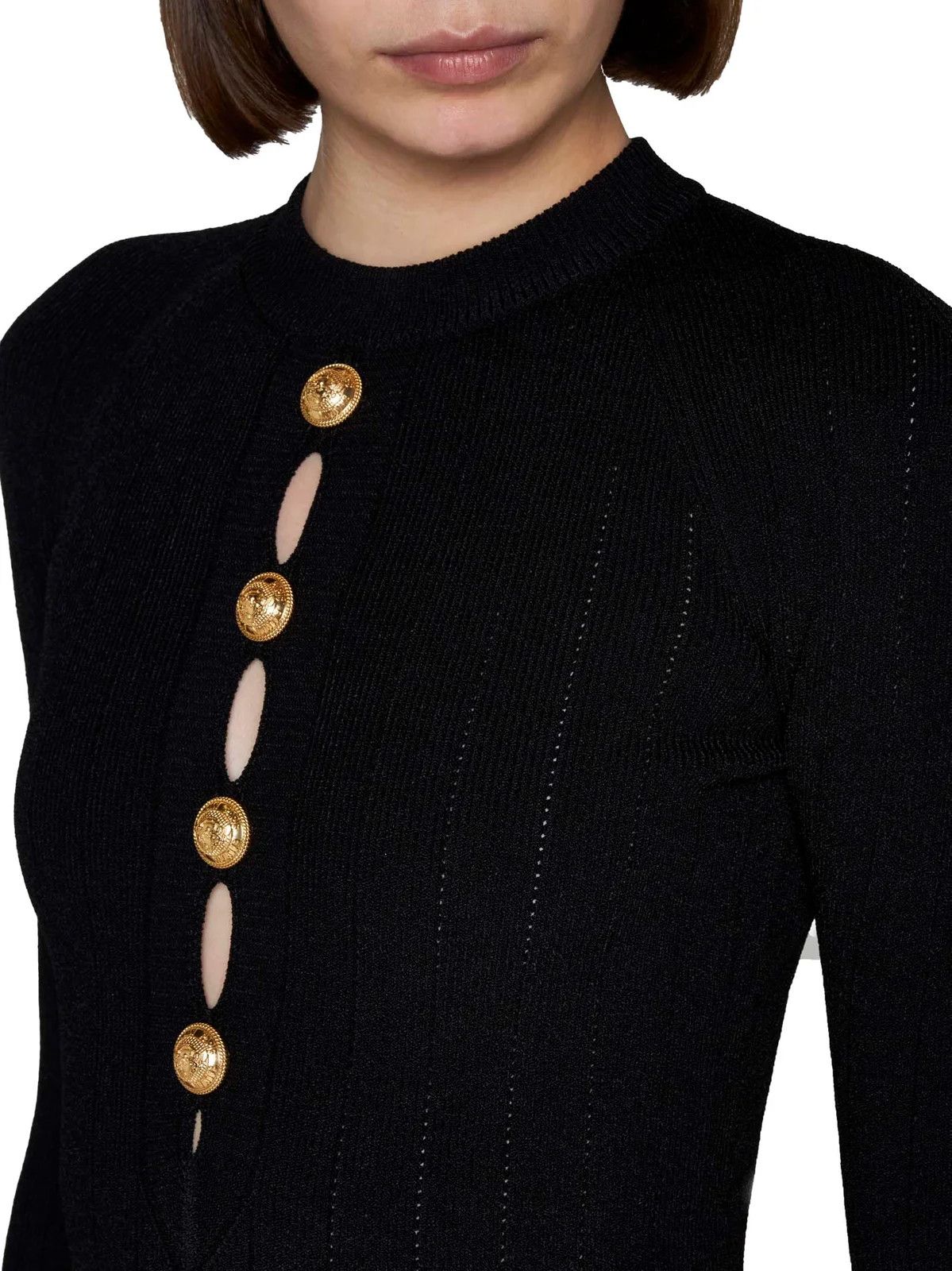 Balmain o1w1db10624 Bodysuit in Black Size XS / US 0-2 / IT 36-38 - 4 Thumbnail
