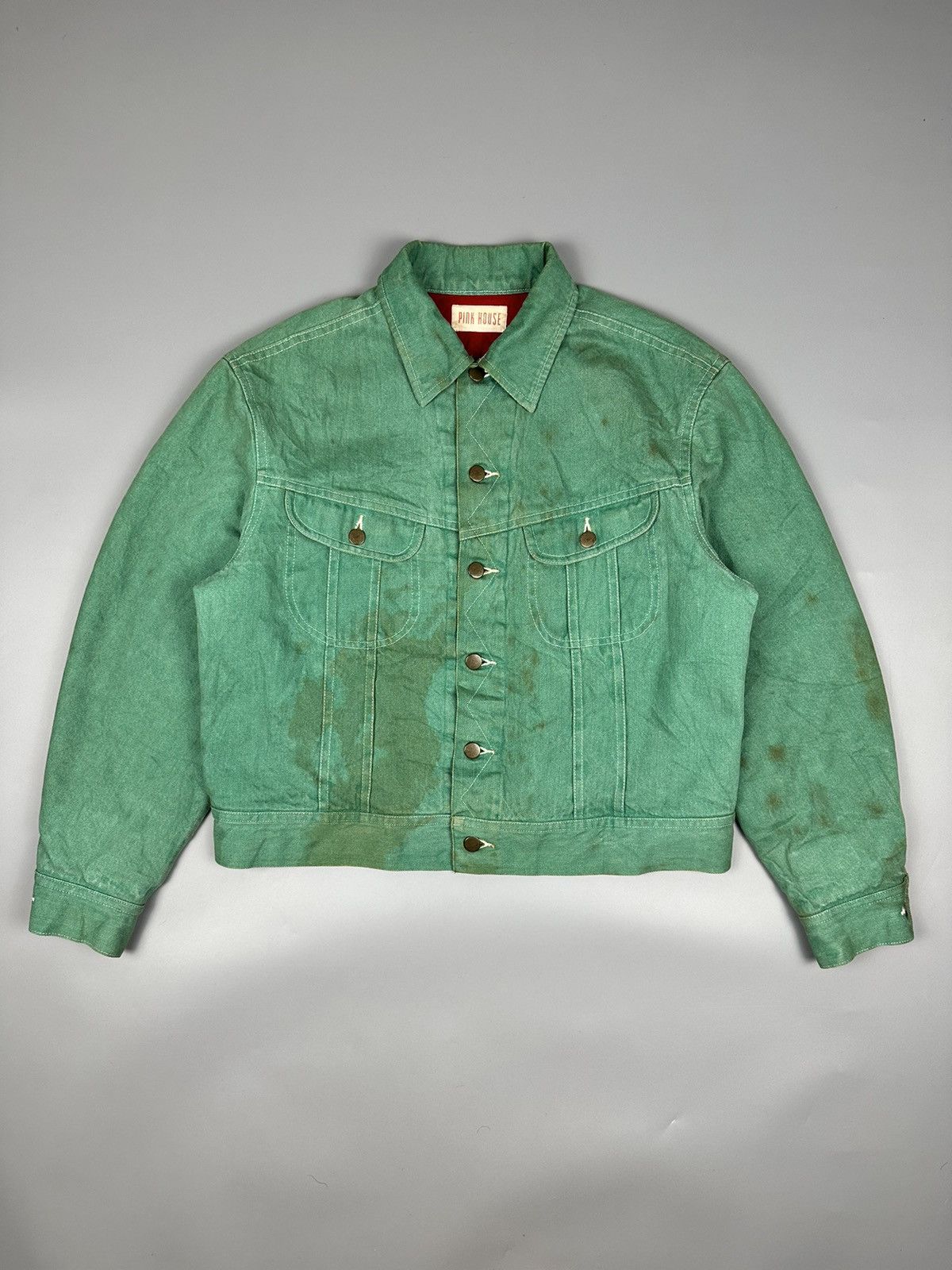 Pink House Vintage Pink House Boxy Denim Jacket Size US L / EU 52-54 / 3 - 1 Thumbnail