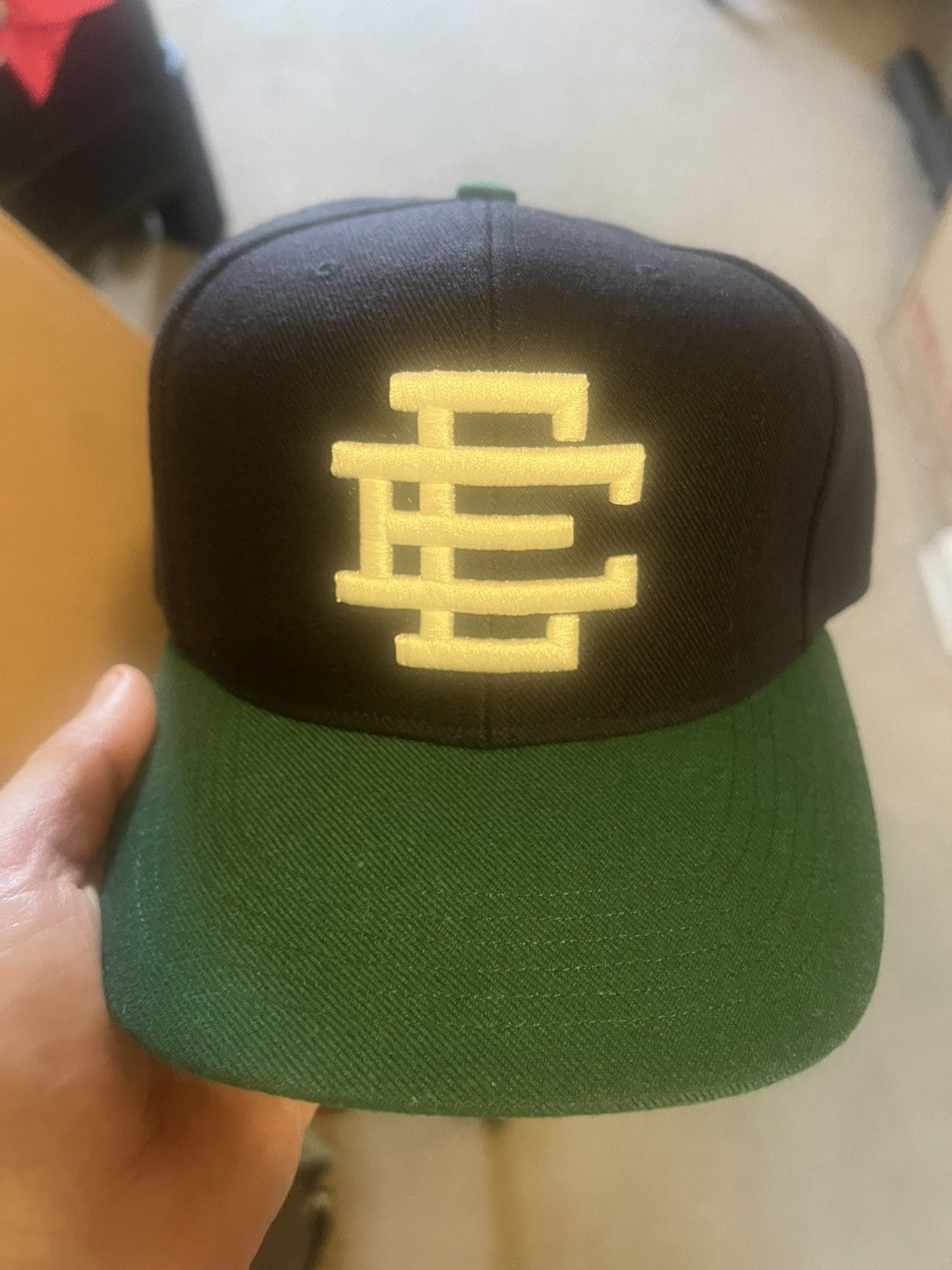 Eric Emanuel Eric Emanuel navy w green EE snapback hat Size ONE SIZE - 1 Thumbnail
