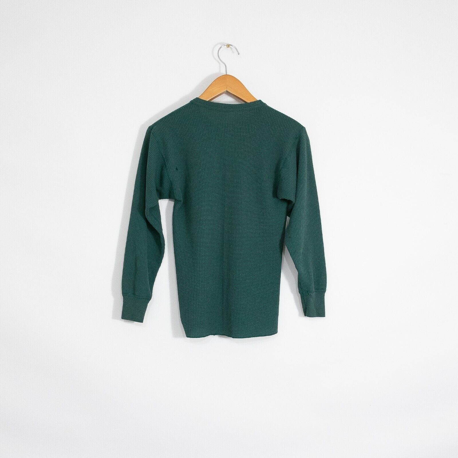 Vintage Vintage 90s Thermal T Shirt Medium - Green Long Sleeve Faded Size US M / EU 48-50 / 2 - 4 Thumbnail