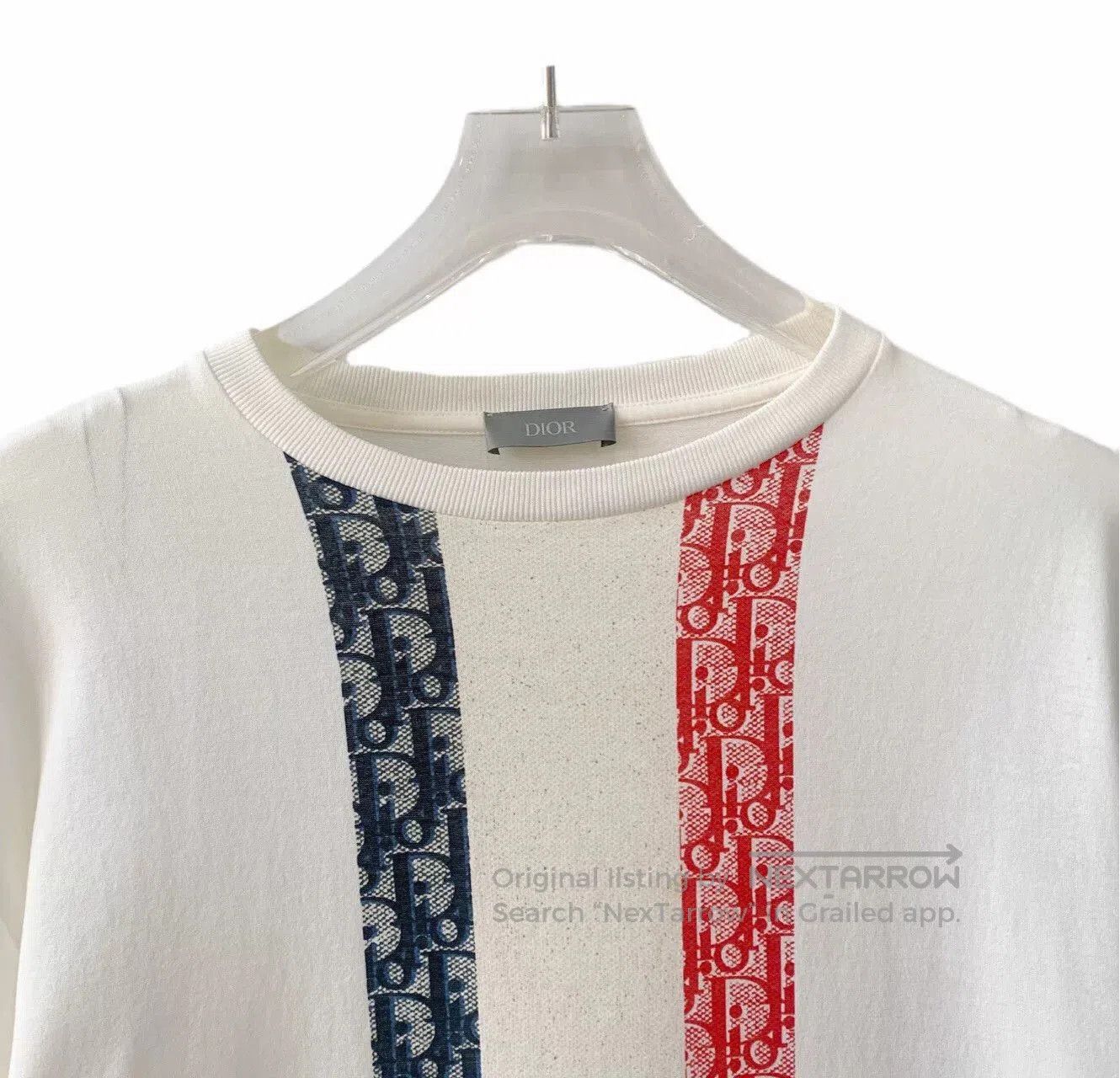 Dior white logo embroidered cotton t-shirt for men. Size US XS / EU 42 / 0 - 3 Thumbnail