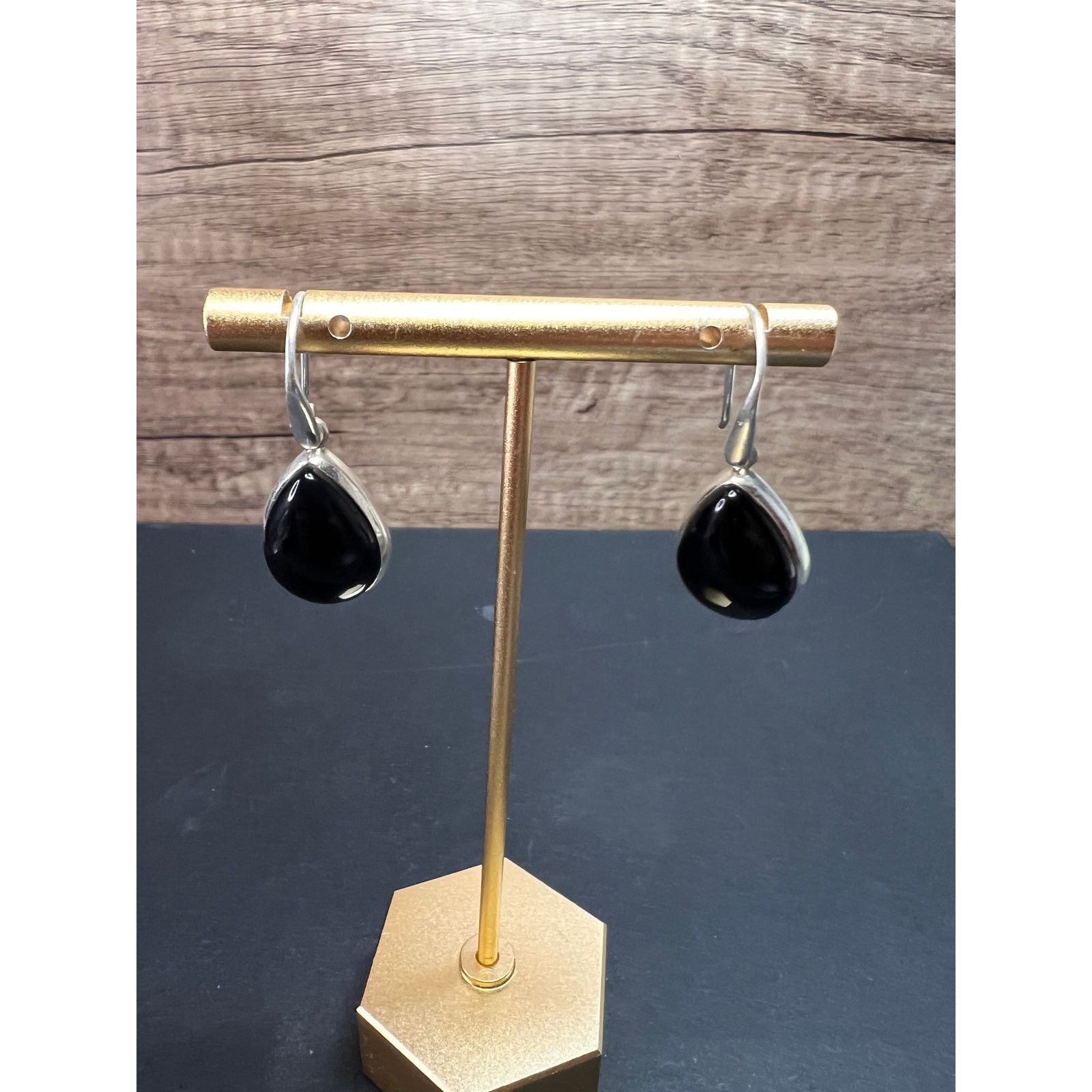 Other NEW Black onyx sterling silver teardrop earrings 7.57 grams Size ONE SIZE - 3 Thumbnail
