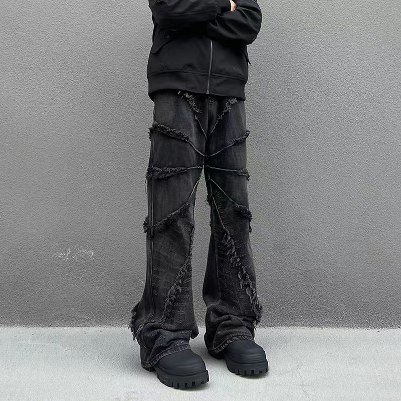 Japanese Brand × Jean Vintage Heavy Duty Washed Raw Edge Jeans Size US 34 / EU 50 - 2 Thumbnail