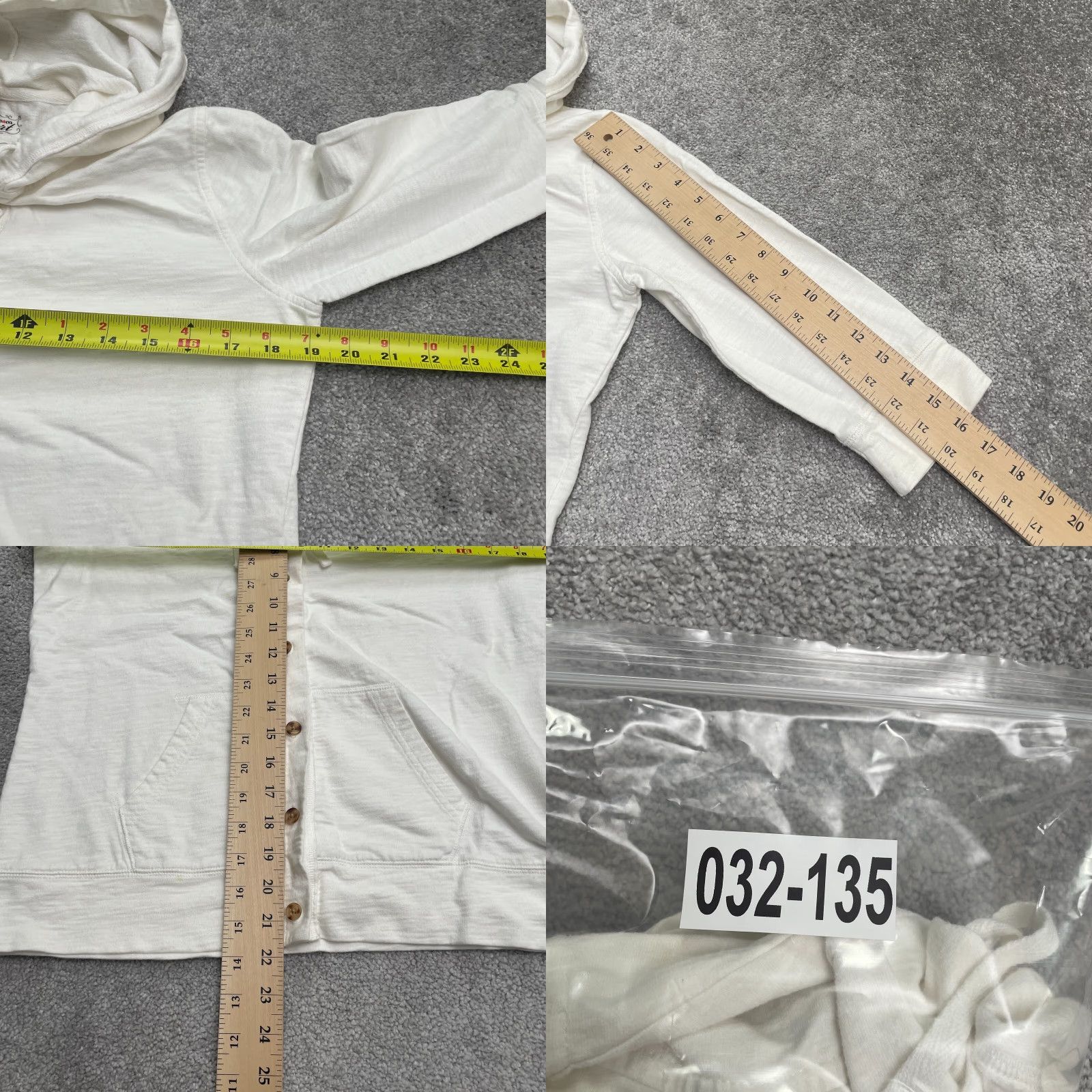 Vintage Style & Co. Sport Hoodie Sweatshirt Womens Small White 3/4 Sleeve Cardigan Activewear Casual Autumn Spring Summer Womens Size S / US 4 / IT 40 - 9 Thumbnail