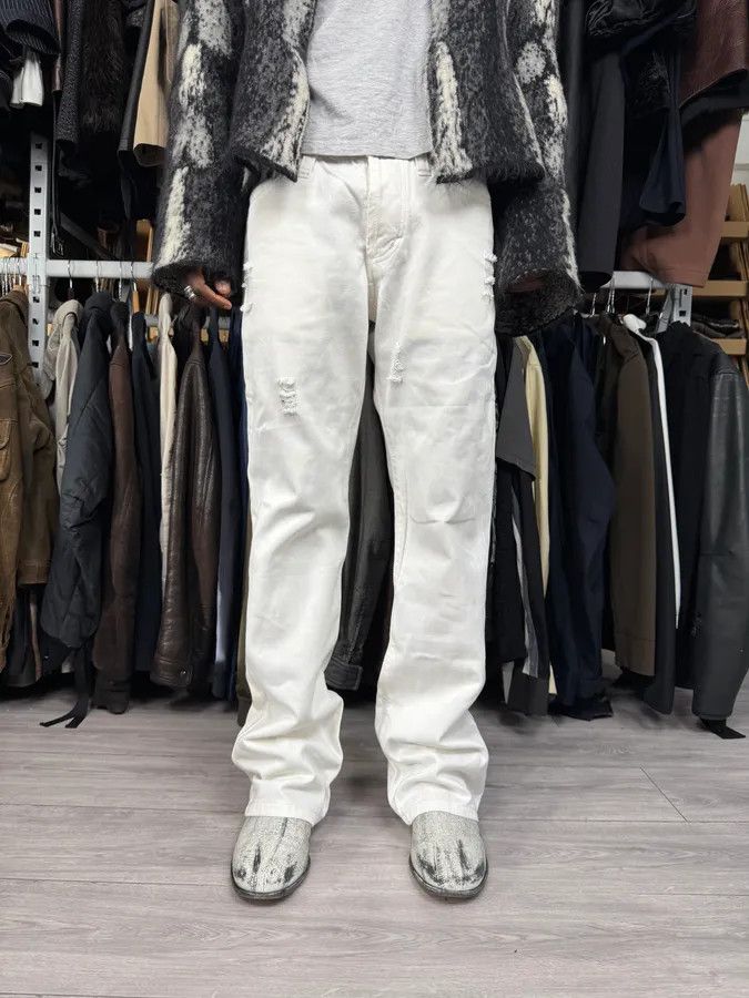 Dolce & Gabbana AW2003 Dolce & Gabbana White Distressed Pants Size US 32 / EU 48 - 1 Thumbnail