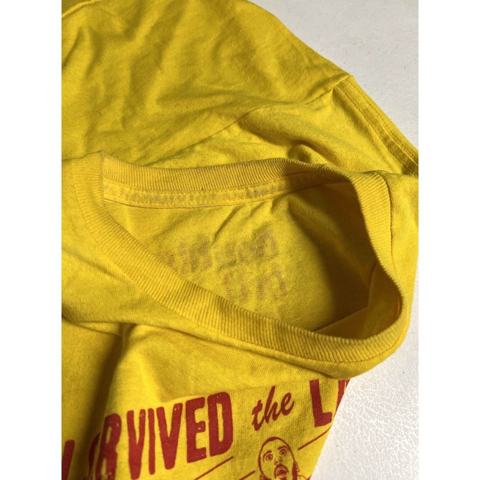 Vintage Nance Warner Yellow T-Shirt Wrestling Lariat Vintage Style Short Sleeve Crew Neck Mens L Yellow Solid Graphic Size US L / EU 52-54 / 3 - 6 Thumbnail
