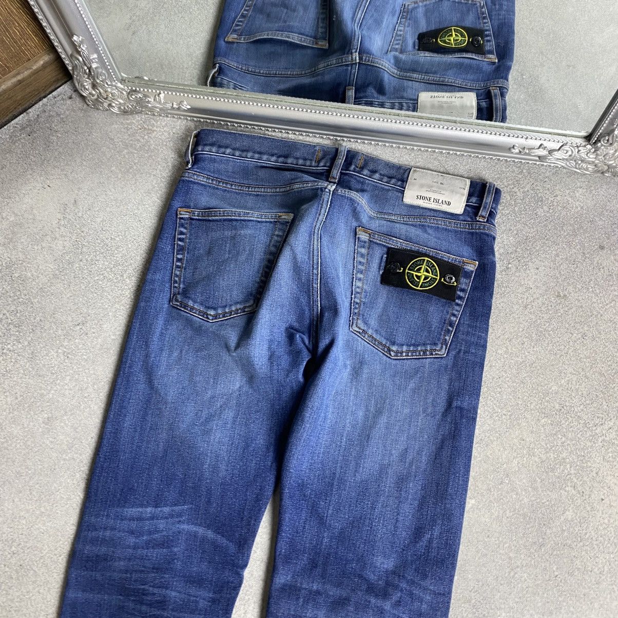 Stone Island Stone Island jeans Italy designer denim streetwear logo 00s Size US 31 - 3 Thumbnail