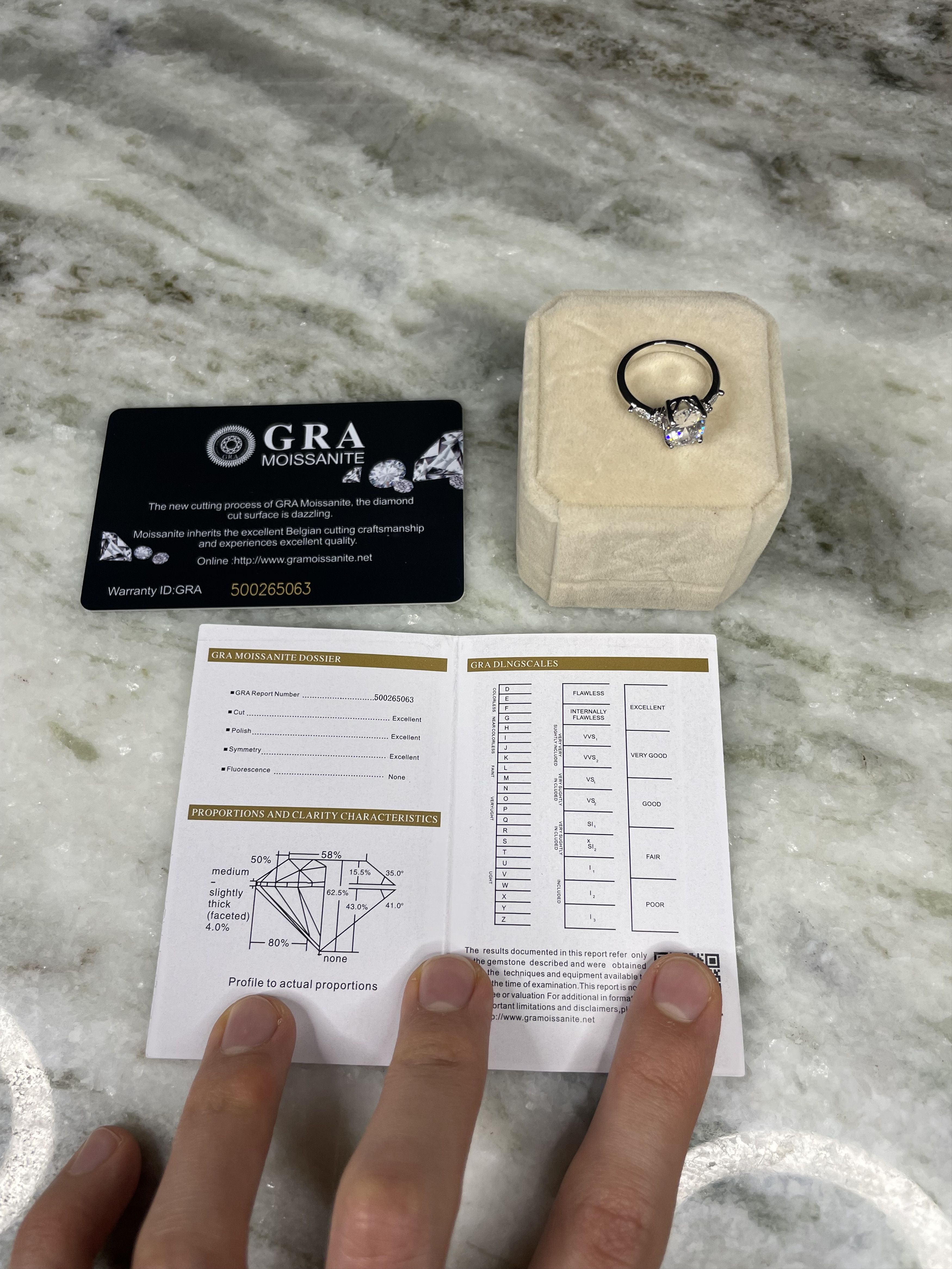 Other 1 Carat Moissanite Ring & Showcase Box + GRA Report Size ONE SIZE - 1 Thumbnail
