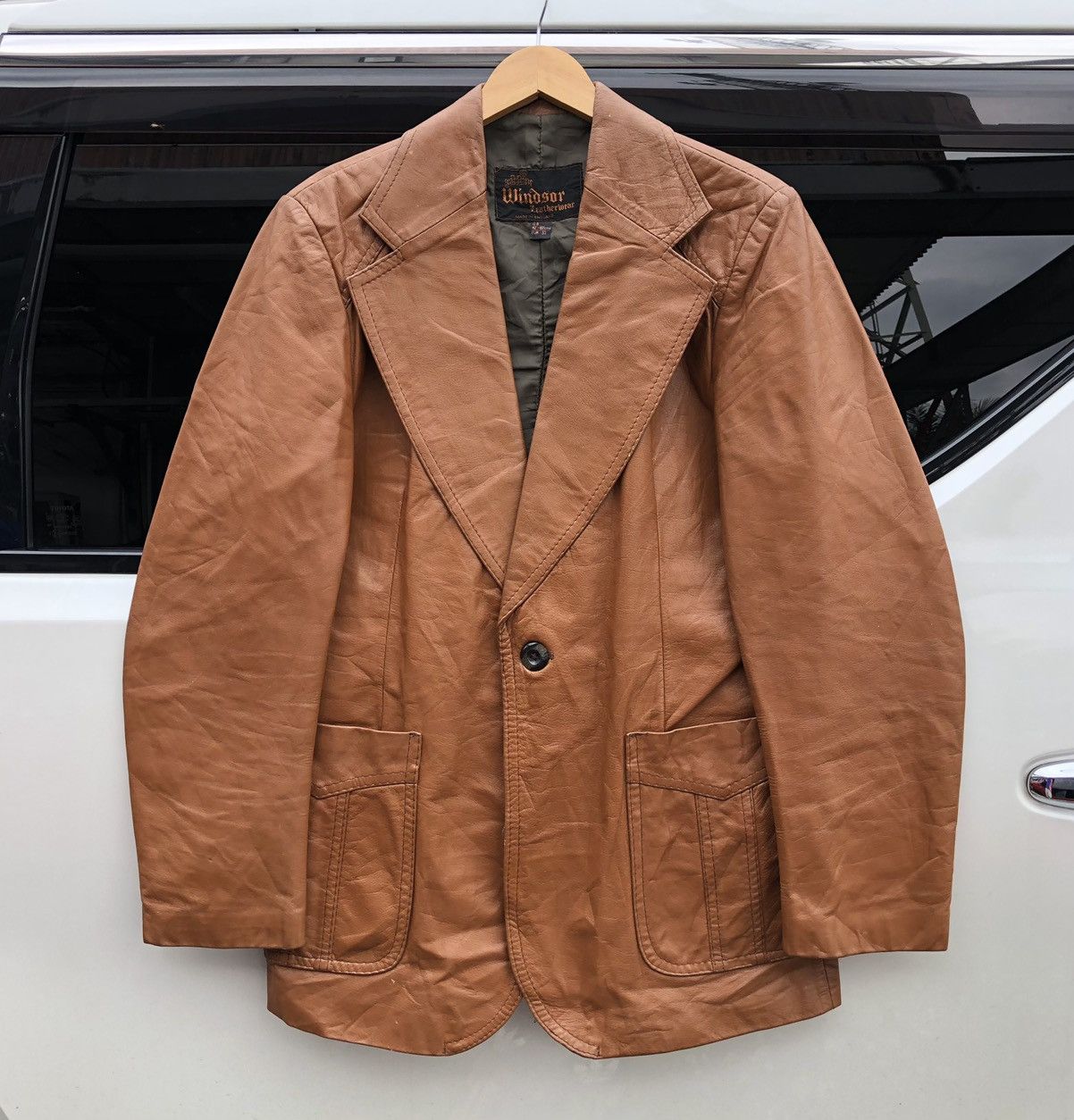 Windsor Smith Vintage WINDSOR Leatherwear Brown Jacket Made In England 🏴󠁧󠁢󠁥󠁮󠁧󠁿 Size US L / EU 52-54 / 3 - 1 Thumbnail