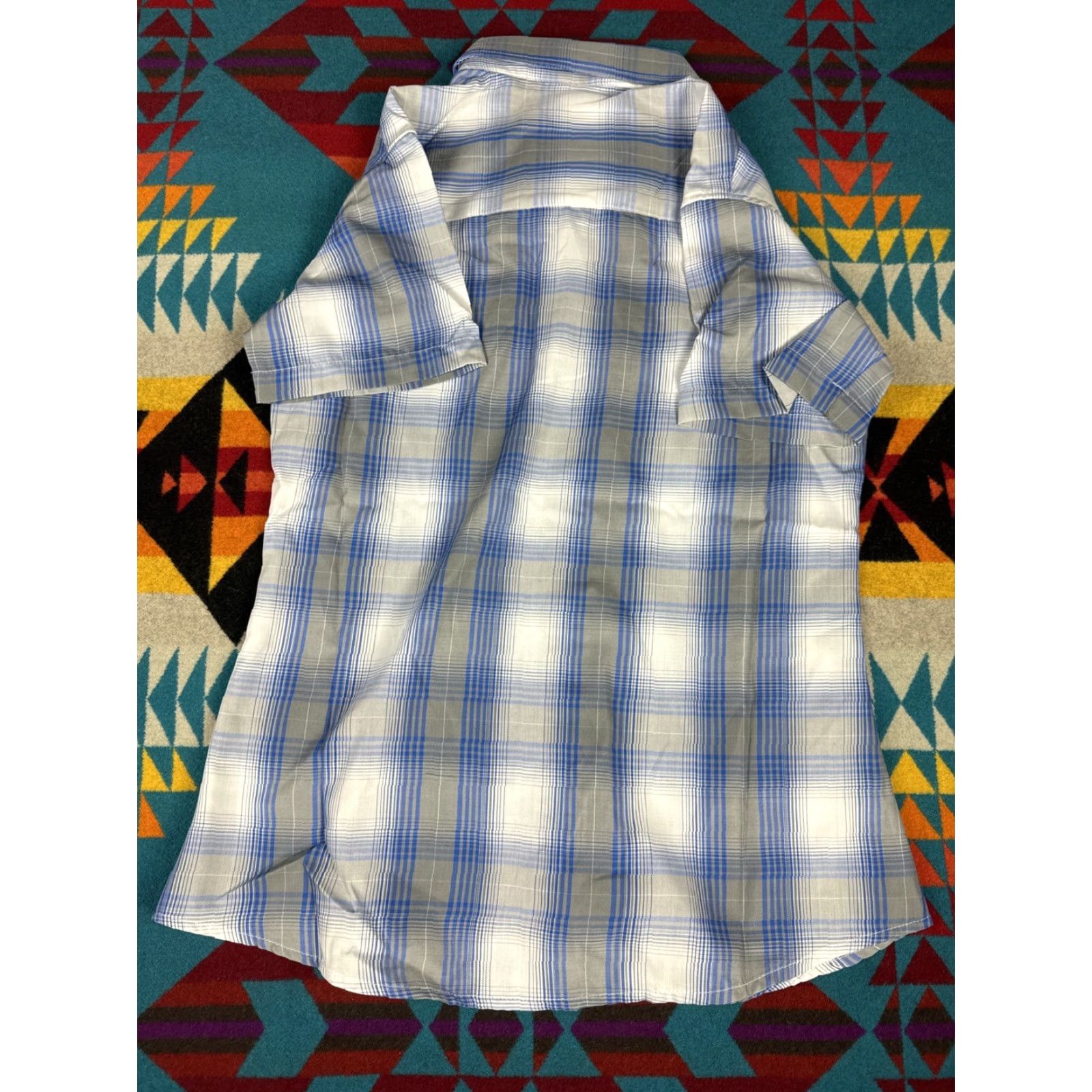 CO Dixxon Flannel Co The Morse Short Sleeve Paid Shirt Women M Multicolor Flannel Button-Up Shirt Womens M Size M / US 6-8 / IT 42-44 - 6 Thumbnail