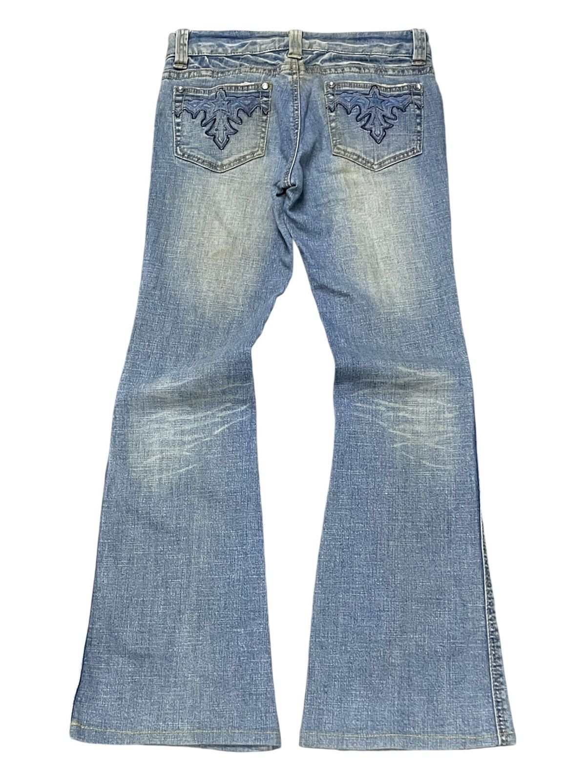 Shellac × Tornado Mart Tornado Mart Style Japanese Brand Flared Tribal Pocket Jeans Size US 28 / EU 44 - 2 Thumbnail