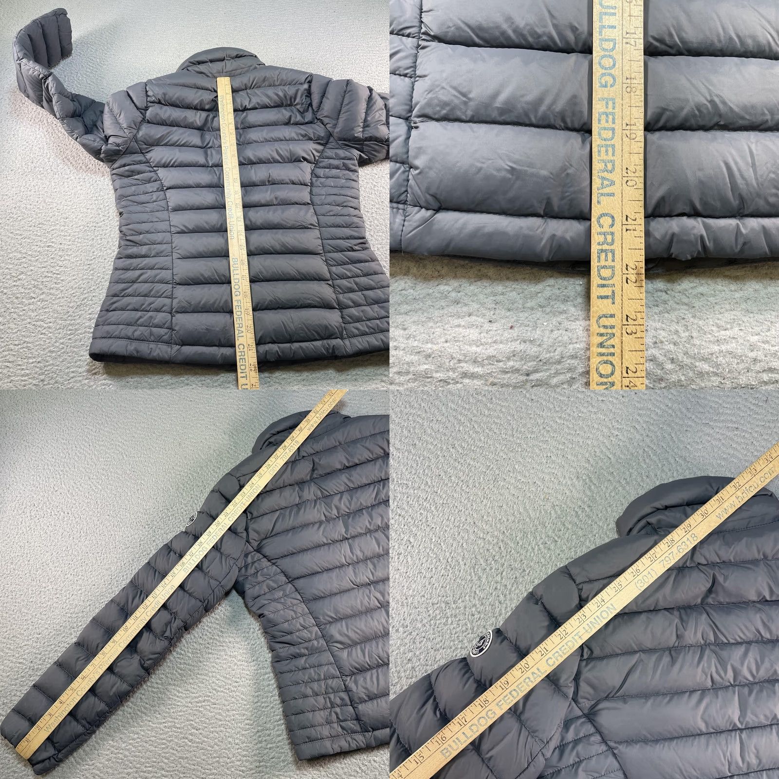 Abercrombie & Fitch Abercrombie & Fitch Puffer Jacket Womens Small Gray Down Insulated Quilted Jacket Size S / US 4 / IT 40 - 9 Thumbnail