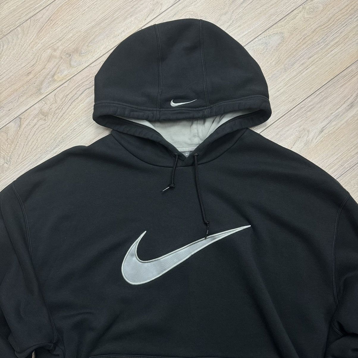 Nike Nike Y2K Drill Big Swoosh Center Logo Hooded Sweatshirt XXXL Size US XXL / EU 58 / 5 - 7 Thumbnail