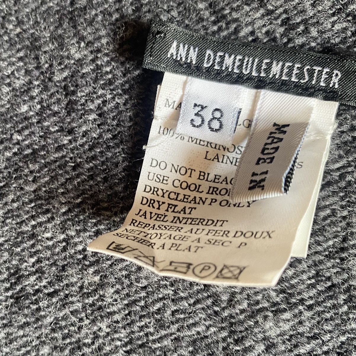 Ann Demeulemeester Cut out Hole Merino Wool Oversize Scarf Size ONE SIZE - 4 Thumbnail