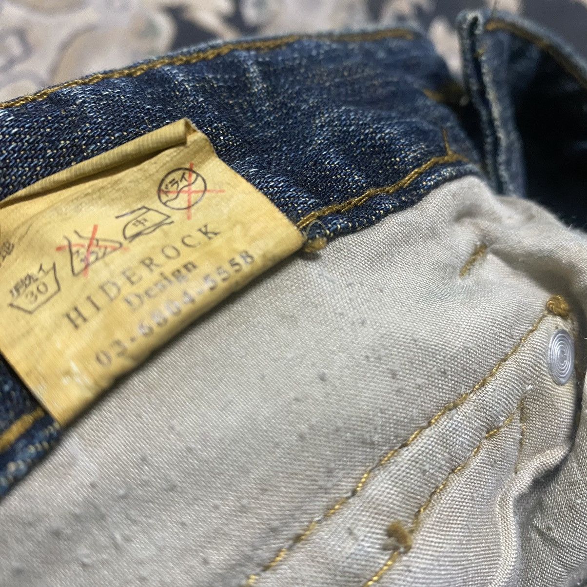 Japanese Brand Hiderock Design Clawmark Skull Denim Jeans Size US 31 - 22 Thumbnail