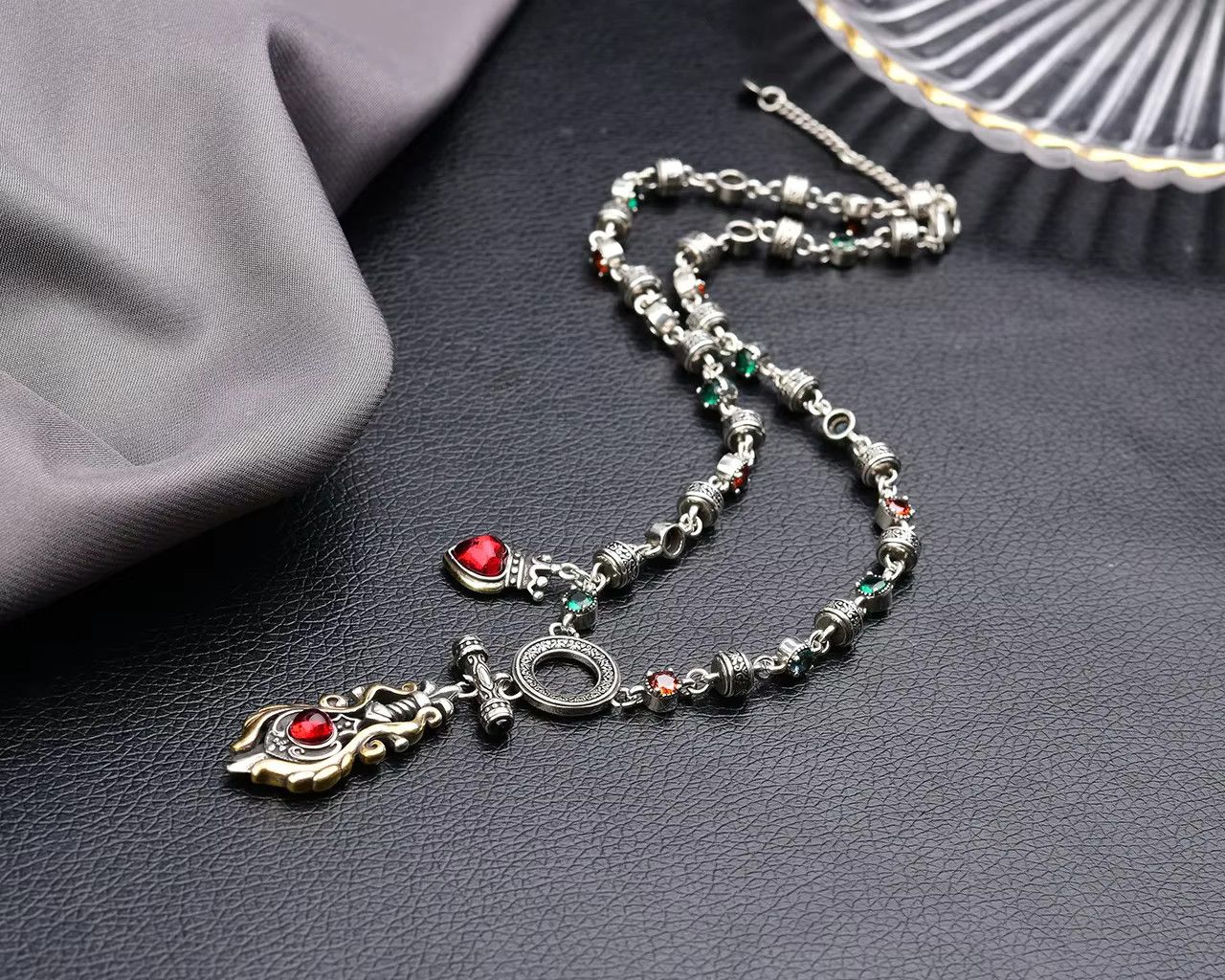 Jewelry Trendy Cool Unique Copper Inlaid Zircon Necklace Size ONE SIZE - 6 Thumbnail