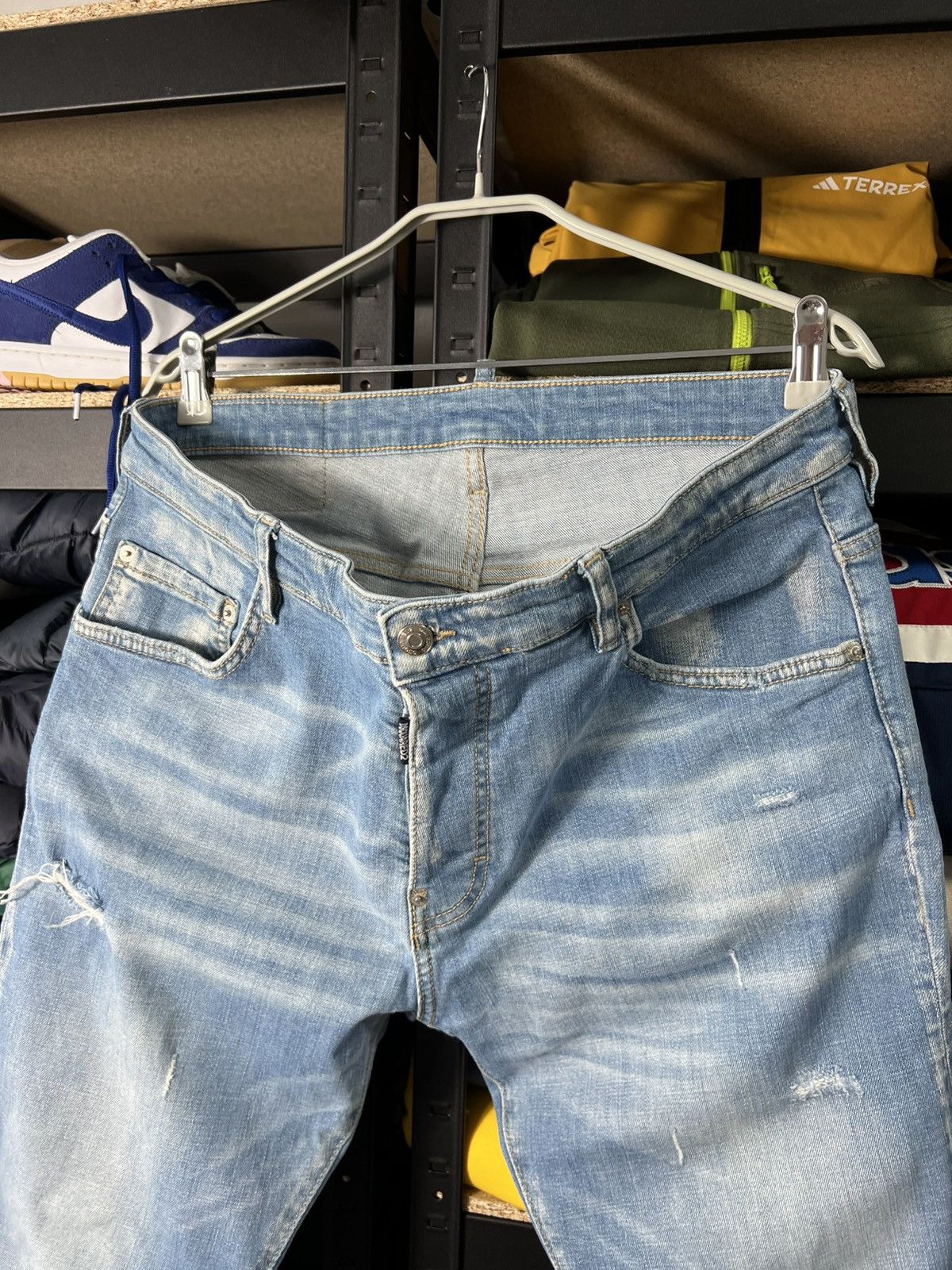 Dsquared2 Dsquared2 Light Wash Distressed Jeans Size 52 Slim Fit Italy Size US 36 / EU 52 - 4 Thumbnail