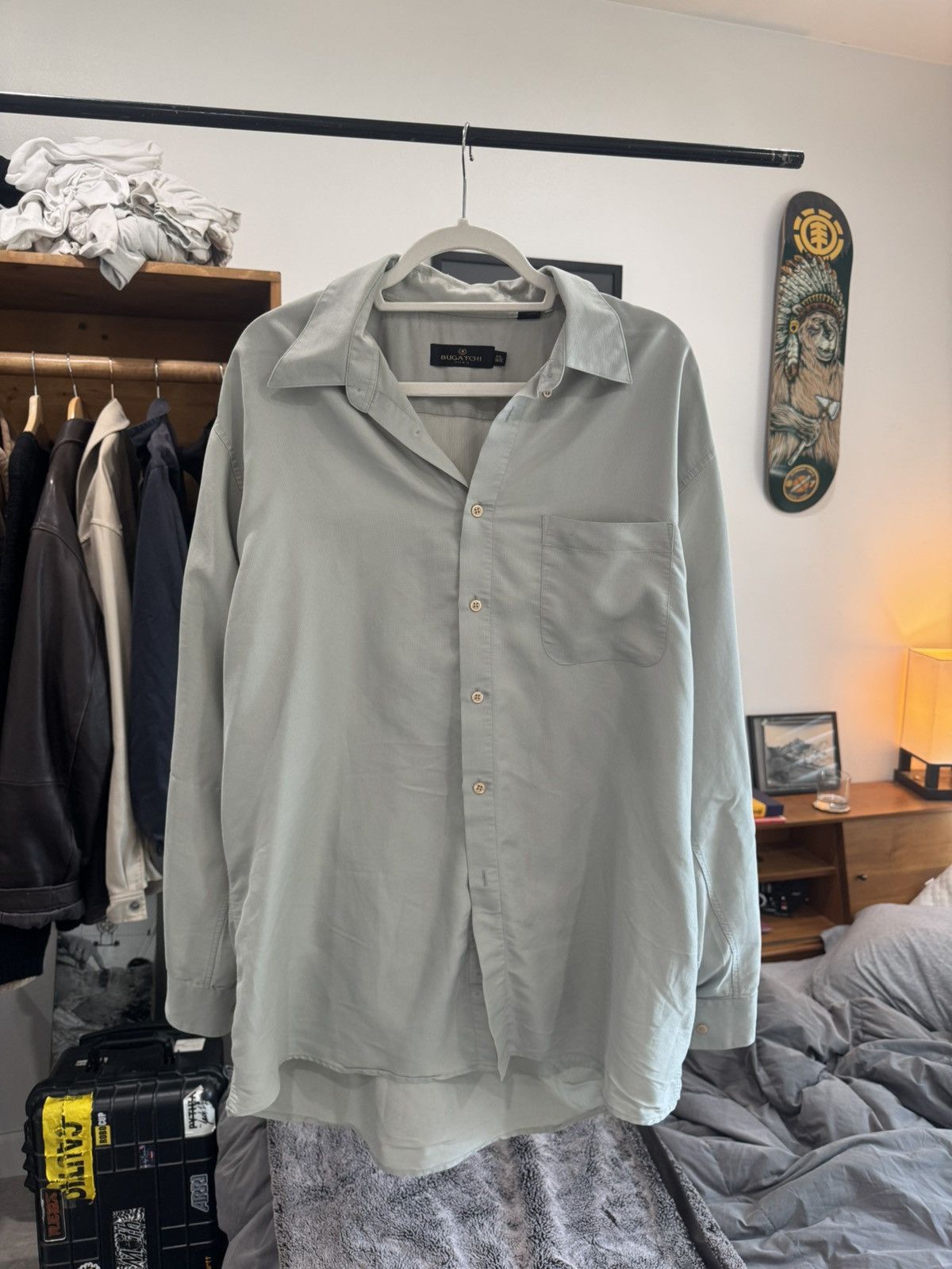 BUGATCHI Lime Green Bugatchi Dress Shirt Size 48L - 1 Thumbnail