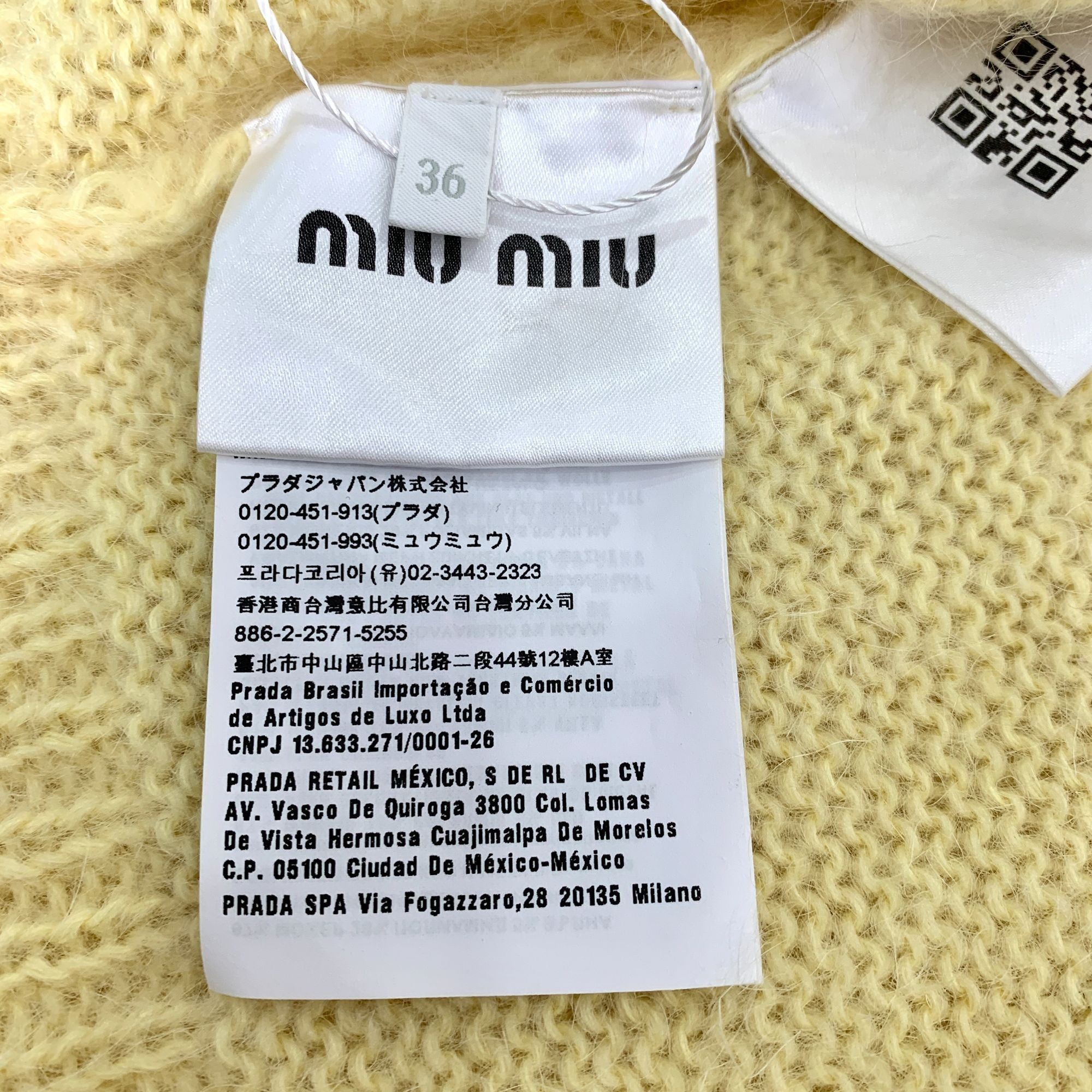 Miu Miu Miu Miu Yellow Crystal-Embellished Knit Cardigan Sweater But Size XS / US 0-2 / IT 36-38 - 6 Thumbnail
