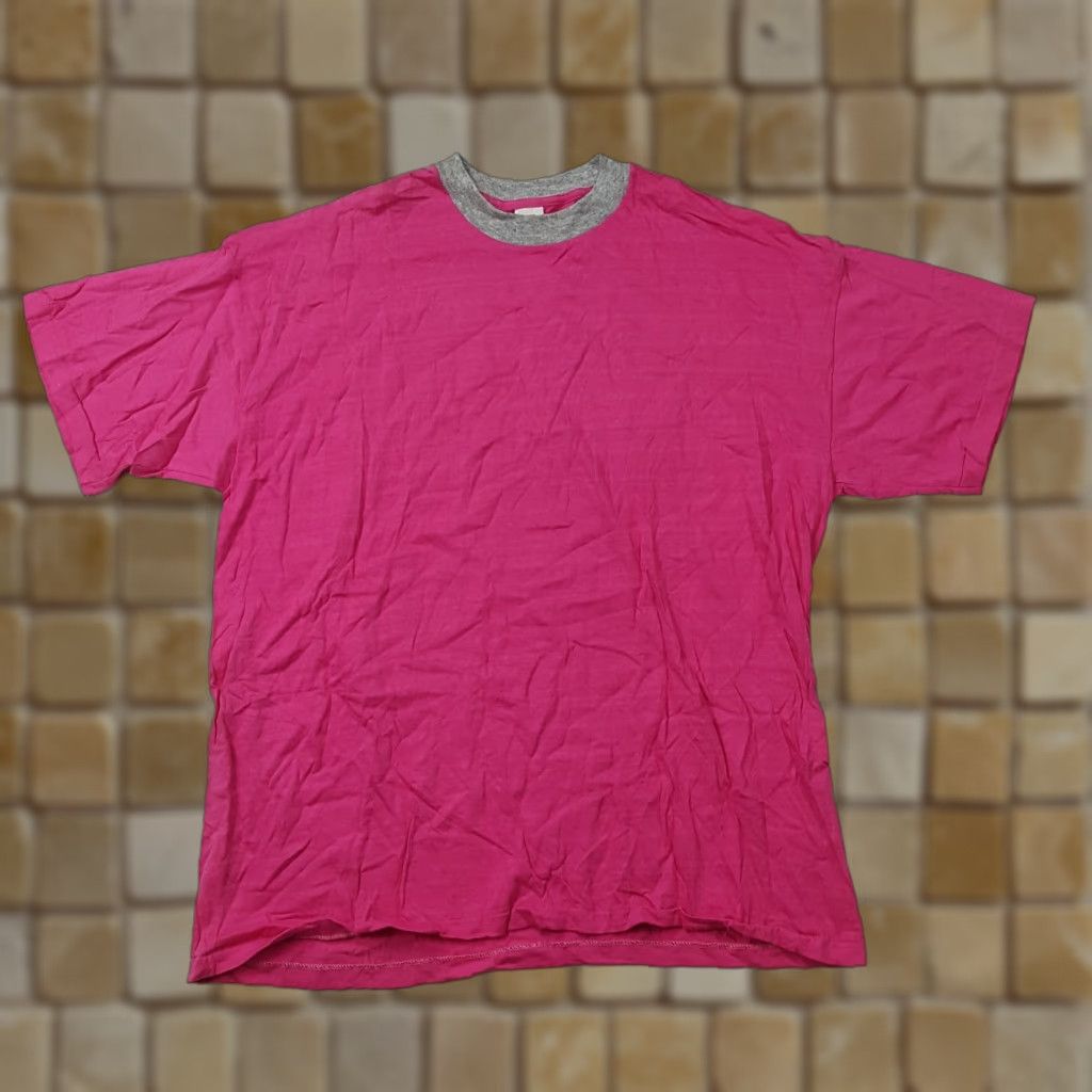 Etro VINTAGE Retro T-Shirt Mens XL Pink US Made Graphic Print Blank Plain 80s VTG USA Size US XL / EU 56 / 4 - 1 Thumbnail