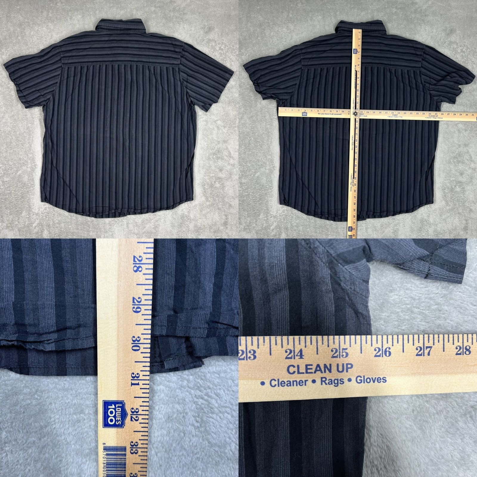 Anchor Blue VINTAGE Anchor Blue Men’s Button-Up Shirt XXL Black Striped Short Sleeve Casual Button-Up Shirt Size US XXL / EU 58 / 5 - 8 Thumbnail