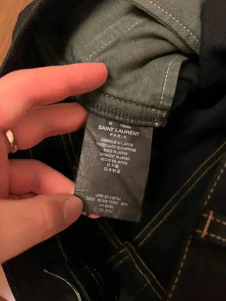 Saint Laurent Paris Saint Laurent Paris 16SS Yellow Line Distressed Denim-2505 Size US 30 / EU 46 - 5 Thumbnail