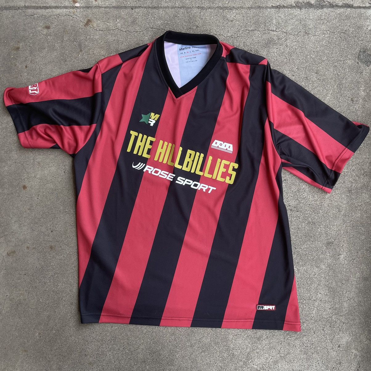 image of Martine Rose Hillbillies Jersey in Red, Men's (Size Medium)