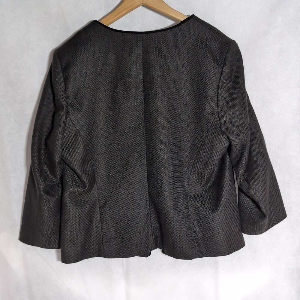 Designer Ladies Belatrix Open Jacket Black woven fabric XL Sharp Size XL / US 12-14 / IT 48-50 - 2 Thumbnail