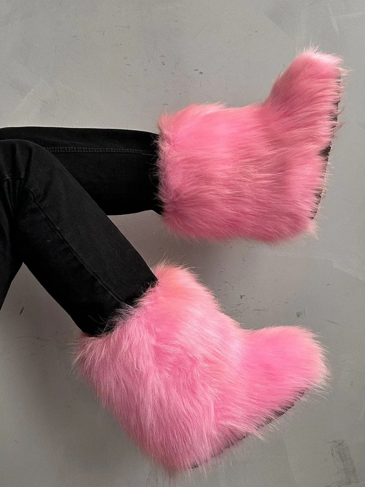 If Six Was Nine Wow😻IFSIXWASNINE FUR FAUX WINTER BOOTS VINTAGE JAPAN Y2K Size US 6 / IT 36 - 10 Thumbnail