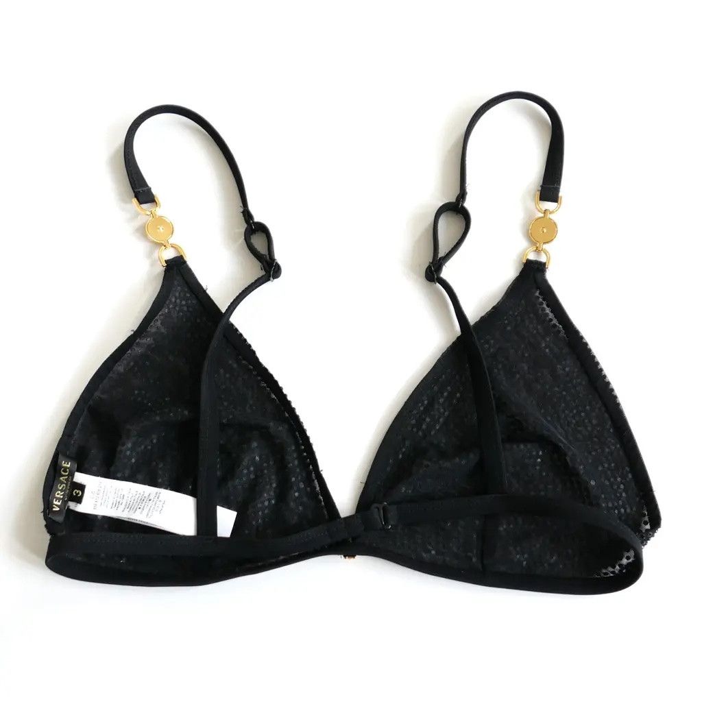 Versace Versace Spring 2020 Black Crystal Embellished Bra Top Size M / US 6-8 / IT 42-44 - 7 Thumbnail