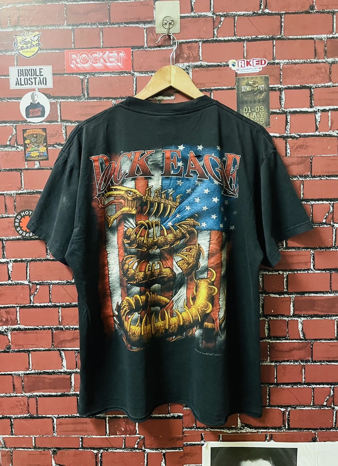 Band Tees VINTAGE OBITUARY X ROCK EAGLE BAND 90s TEE Size US L / EU 52-54 / 3 - 6 Thumbnail