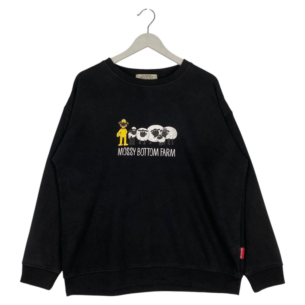 Designer × Vintage Vintage Shaun The Sheep Crewneck Sweatshirt Blac Size L / US 10 / IT 46 - 1 Thumbnail