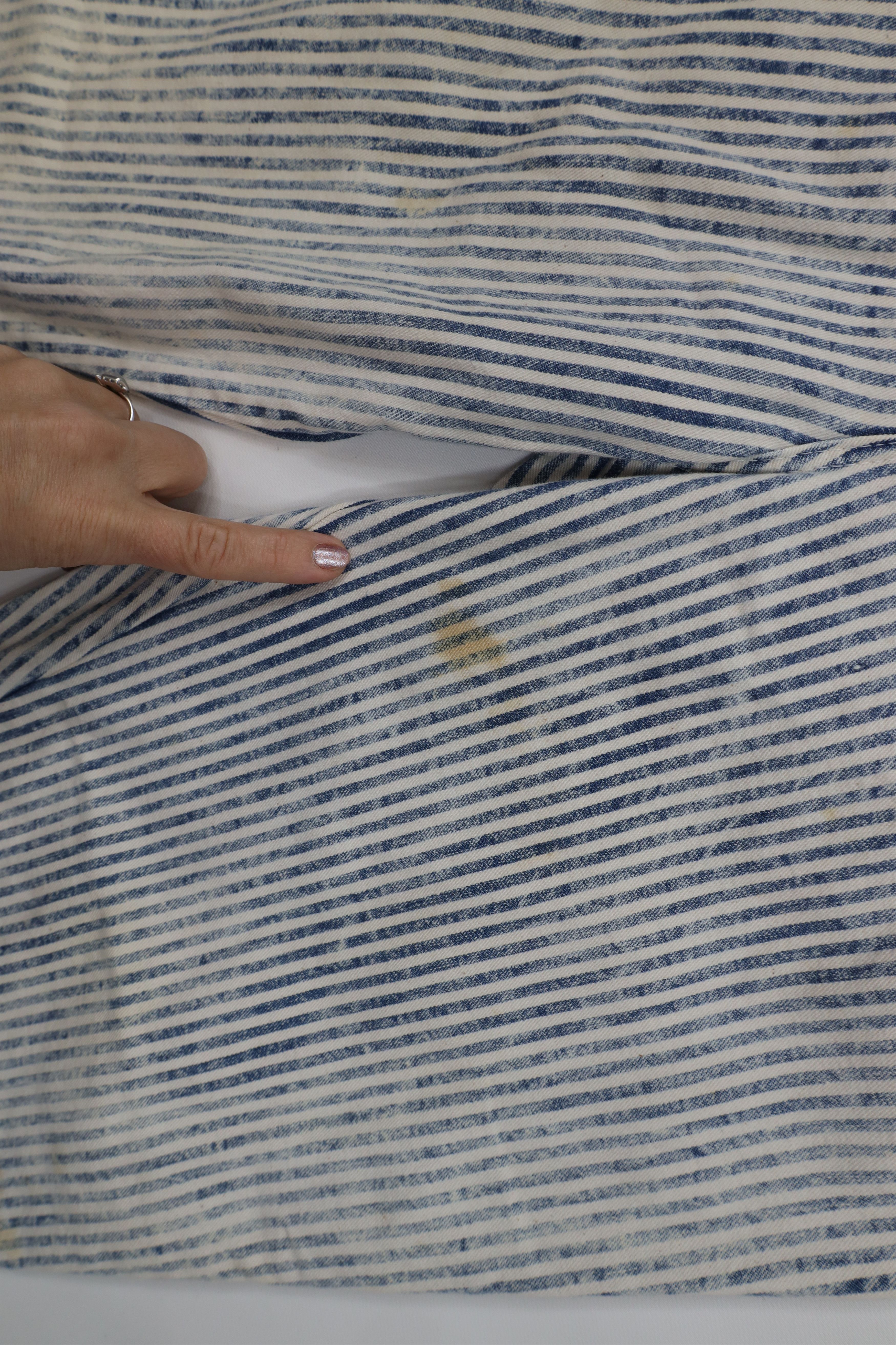 Vintage Vintage 90s Streetwear Hickory Striped Tapered Leg Jeans Size 26" / US 2 / IT 38 - 6 Thumbnail