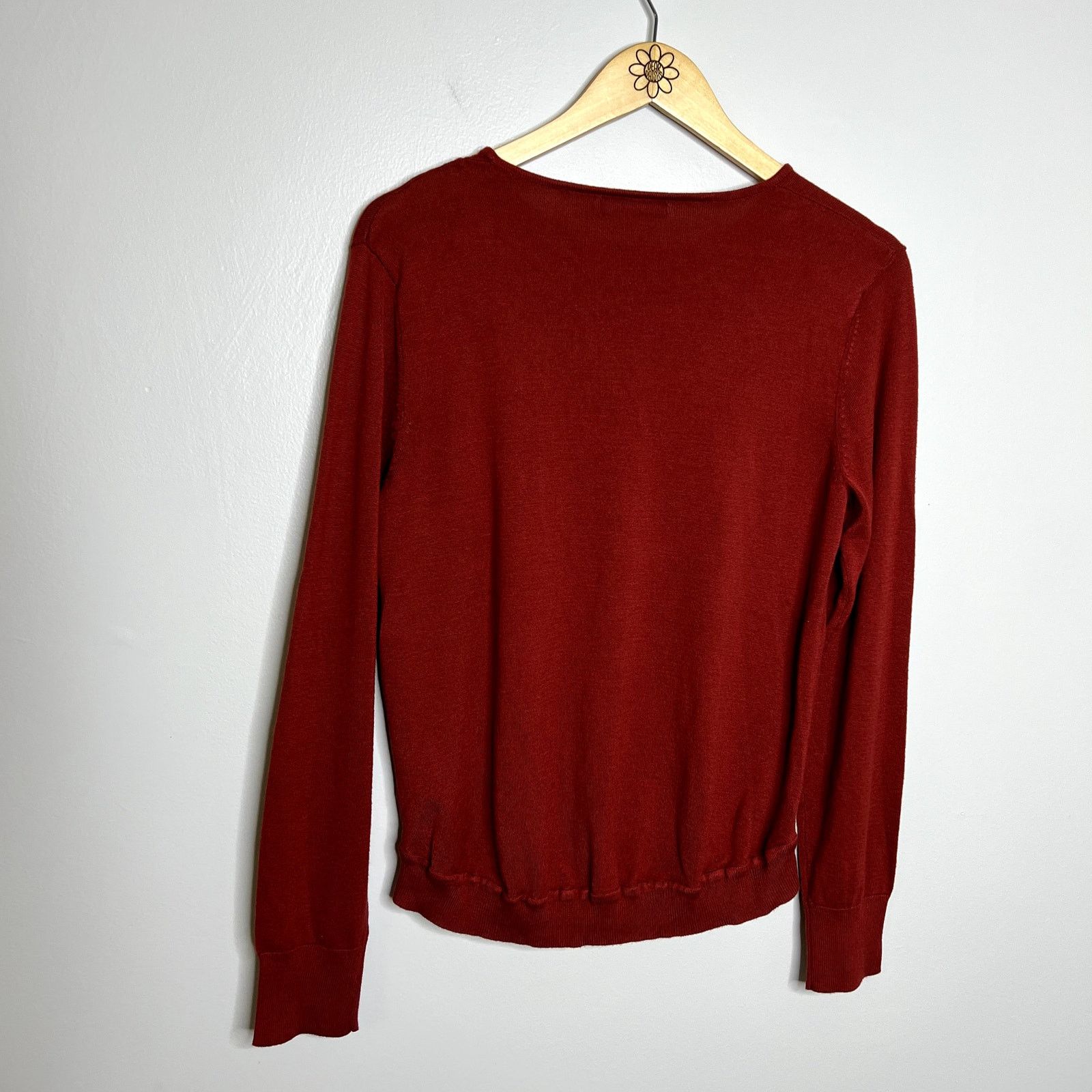 Other Cable & Gauge Red Cut Out Knit Sweater Size L / US 10 / IT 46 - 5 Thumbnail