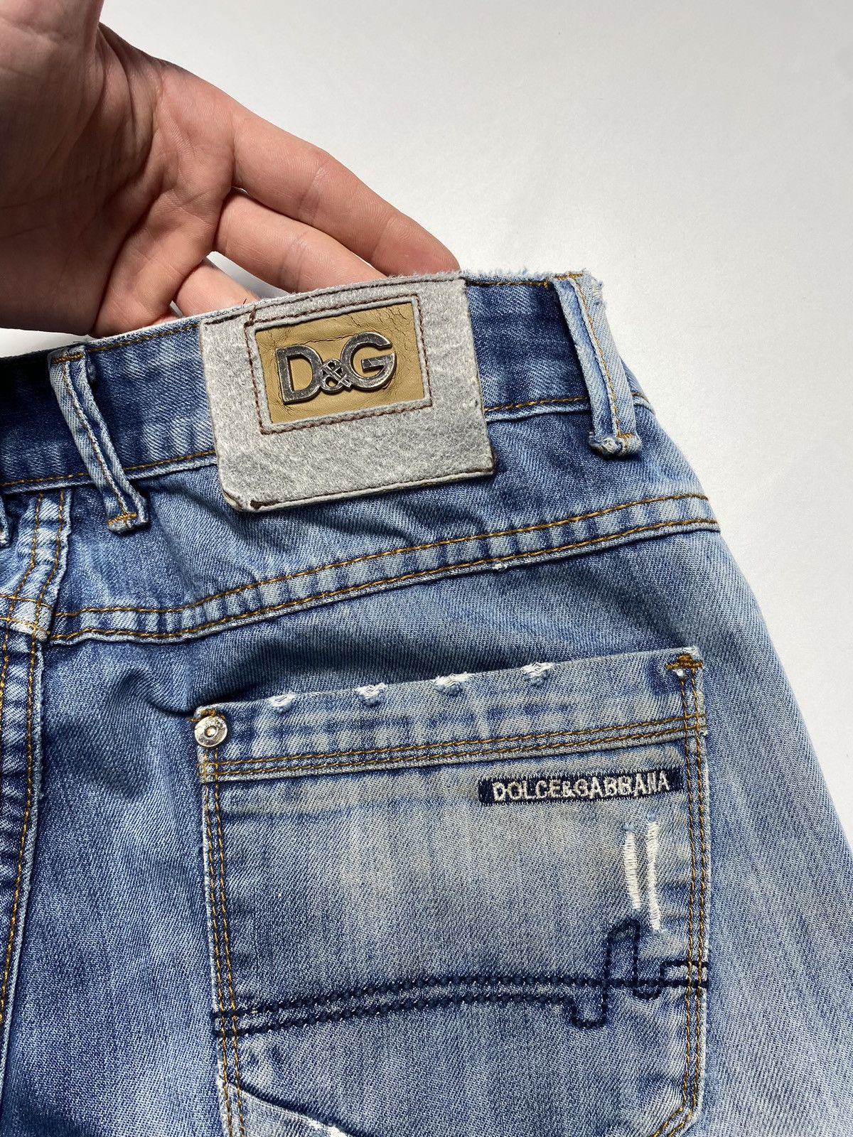 Dolce & Gabbana × Vintage Vintage Dolce Gabbana Washed Denim Distressed Y2K Retro 00s Size US 32 / EU 48 - 18 Thumbnail