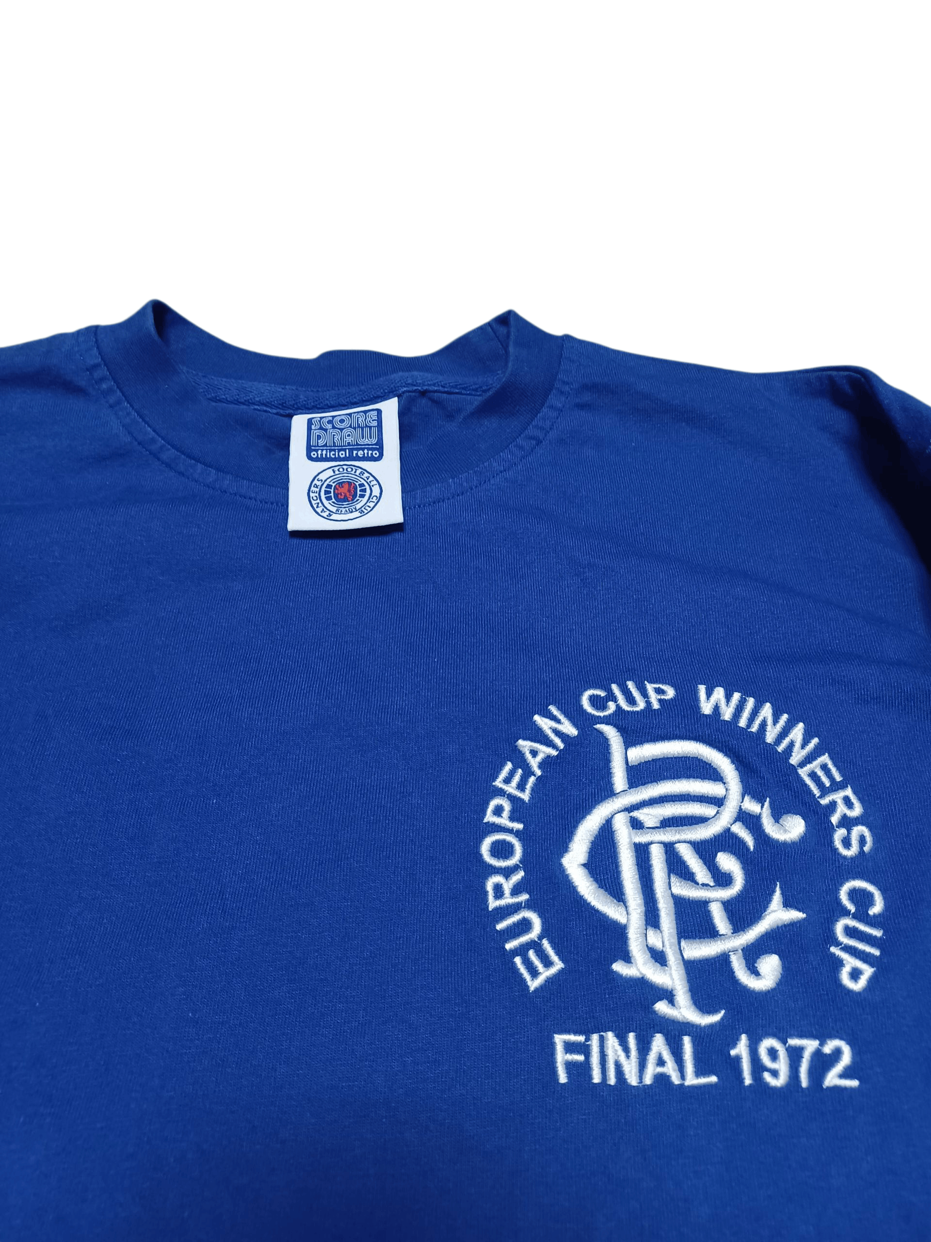 Other GLASGOW RANGERS VINTAGE 1972 STYLE SCORE DRAW SOCCER JERSEY Size US M / EU 48-50 / 2 - 2 Thumbnail