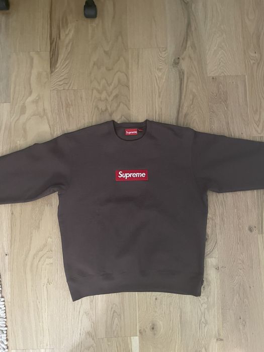 Supreme Supreme Box Logo Crewneck (Brown) | Grailed