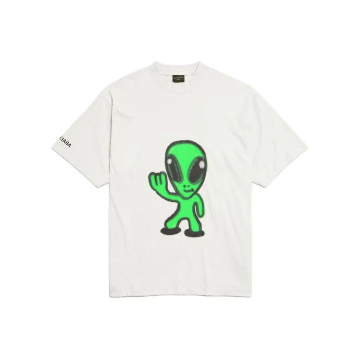 Balenciaga Balenciaga SS25 Summer Dripley T-Shirt White 0079 Size US S / EU 44-46 / 1 - 1 Thumbnail