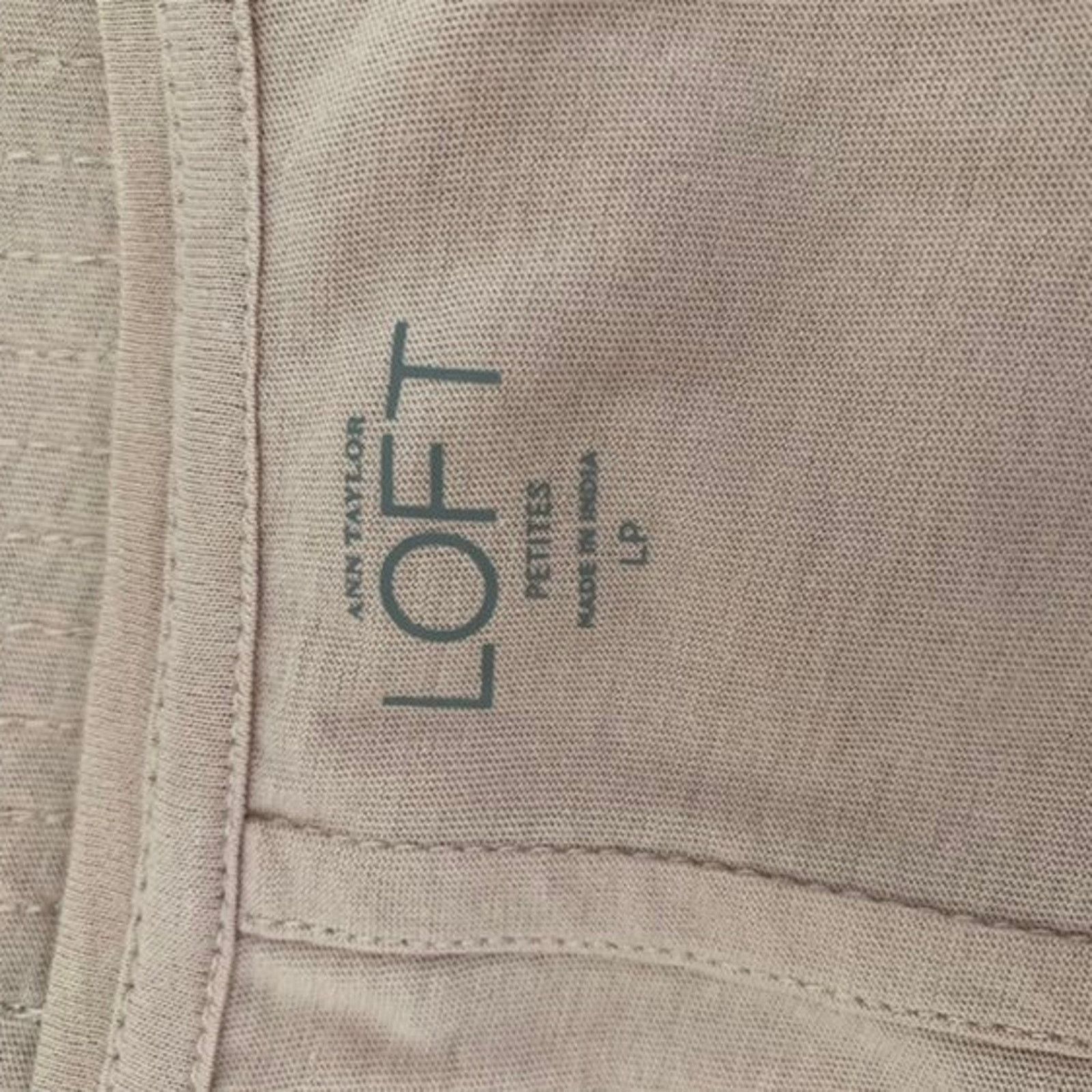 Loft Ann Taylor Loft Beige Sequin Bling Embellished Top Women's Size L / US 10 / IT 46 - 6 Thumbnail