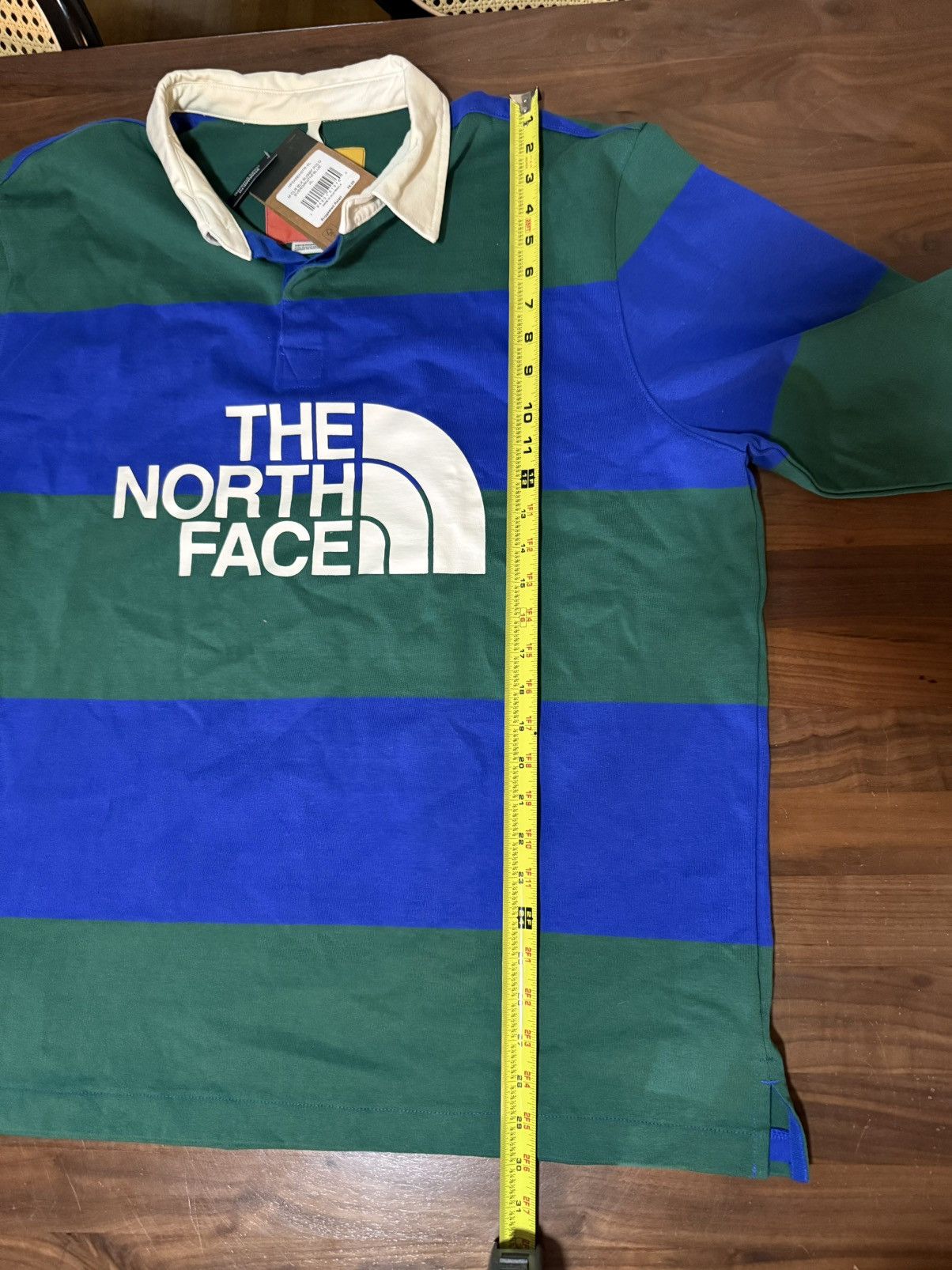 The North Face The North Face Colorblock Big Stripe Logo Rugby Blue Green Size US XL / EU 56 / 4 - 11 Thumbnail