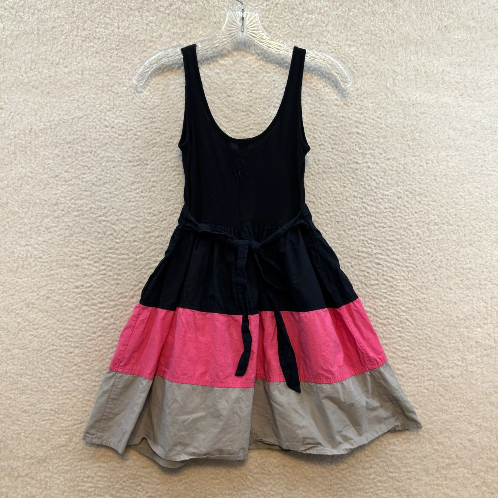 Vintage VINTAGE Amour Y2K Mini Dress Skater A-Line Ballet XS S Small Black Pink Striped Cotton Womens Size S / US 4 / IT 40 - 2 Thumbnail
