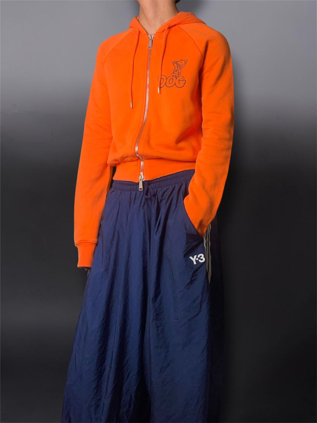 Dsquared2 FW2007 Dsquared2 “Daddy Dog” cropped 2-way zip hoodie Size US M / EU 48-50 / 2 - 2 Thumbnail