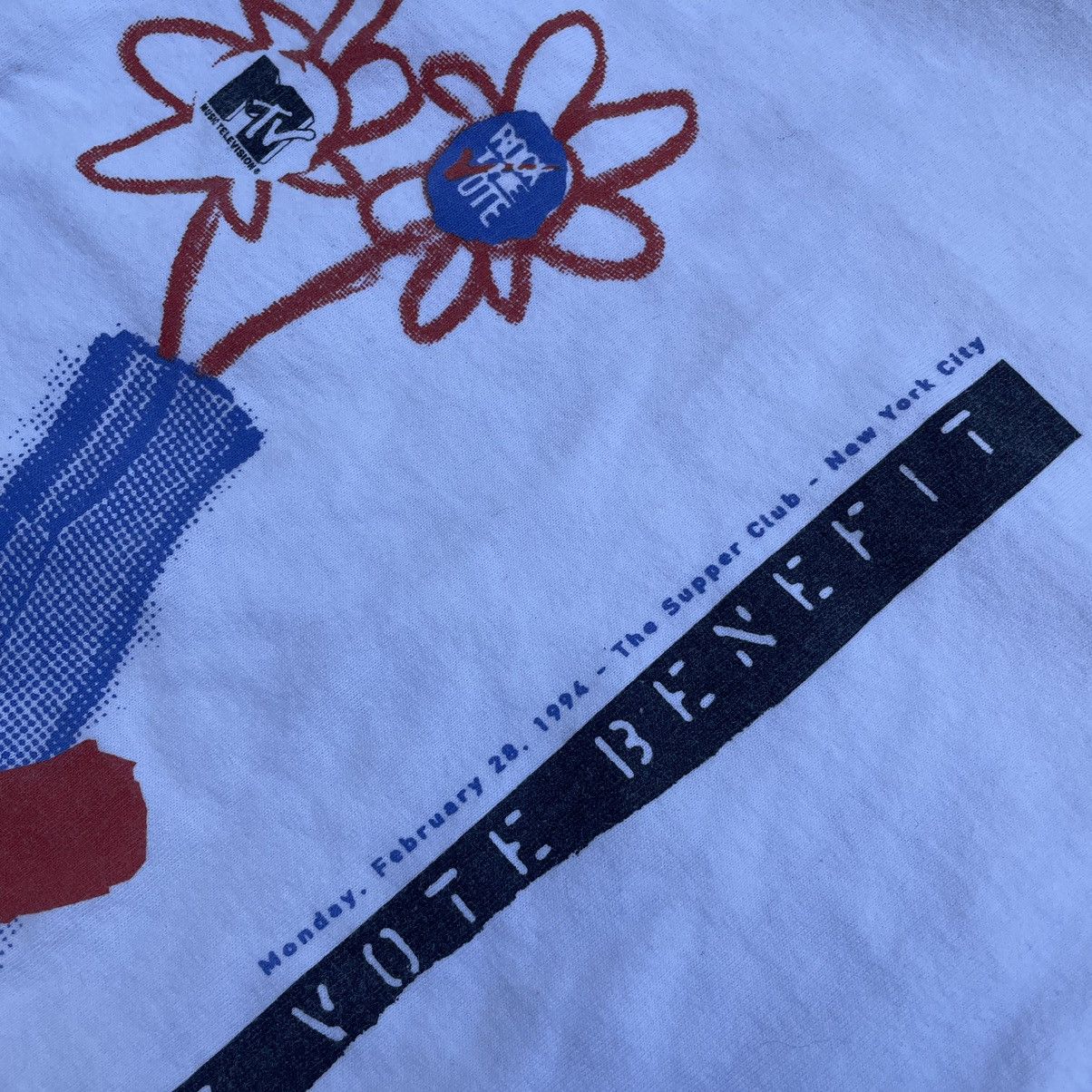 Band Tees Vintage 90s MTV Rock The Vote Censorship Shirt Size XL RARE Size US XL / EU 56 / 4 - 3 Thumbnail