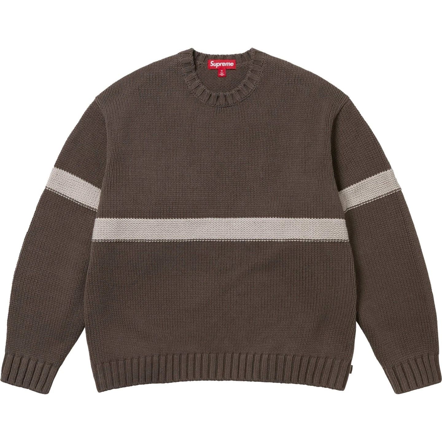 Supreme Supreme SS25 Tonal Applique Knit Sweater Brown Size XL New Size US XL / EU 56 / 4 - 5 Thumbnail