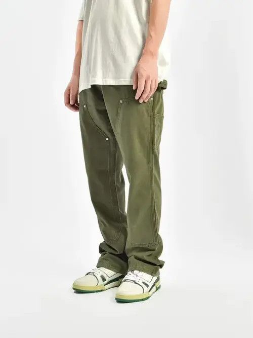 Japanese Brand multi function fade work carpenter flared cargo pants Size US 34 / EU 50 - 4 Thumbnail