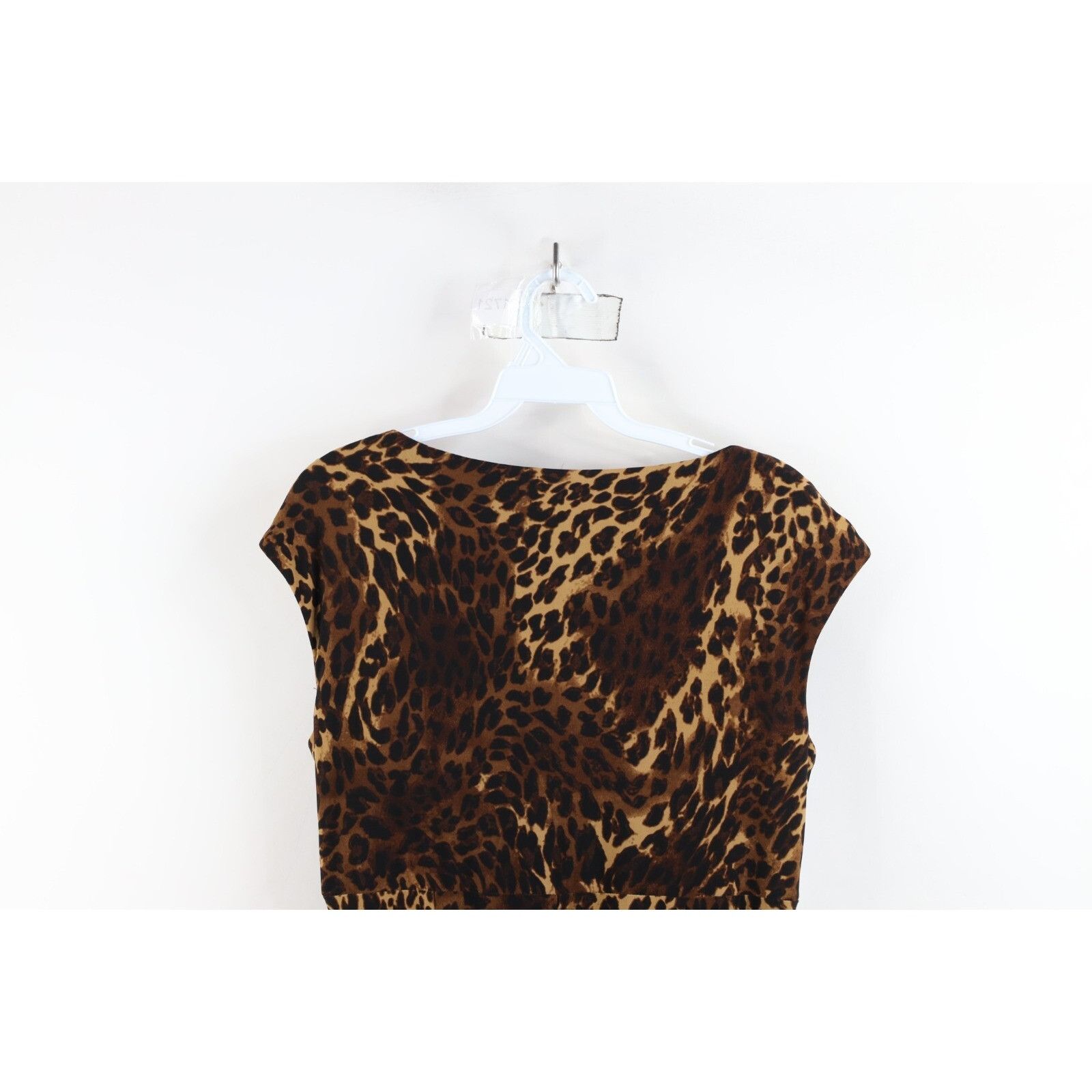 dress for 90s Vintage 90s Allison Taylor Leopard Print Silk Dress