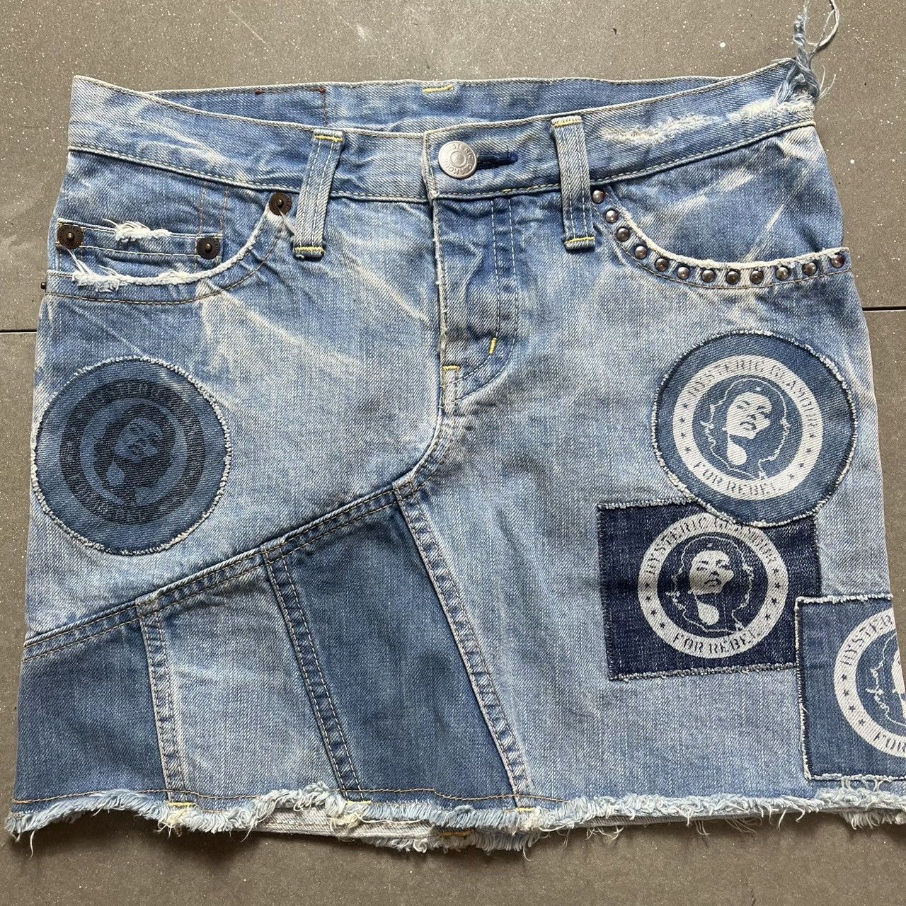 Hysteric Glamour × Le Grande Bleu (L.G.B.) Hysteric Glamour Denim Mini Skirt Size 31" - 2 Thumbnail