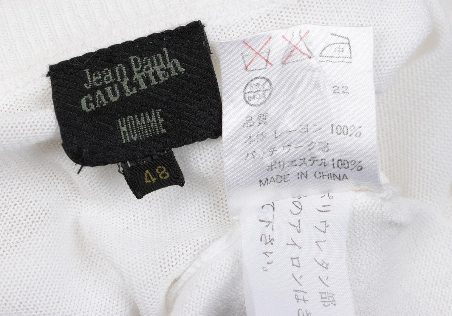 Jean Paul Gaultier Star Jacquard Knit Top in Off-White with Flaws Size US M / EU 48-50 / 2 - 15 Thumbnail