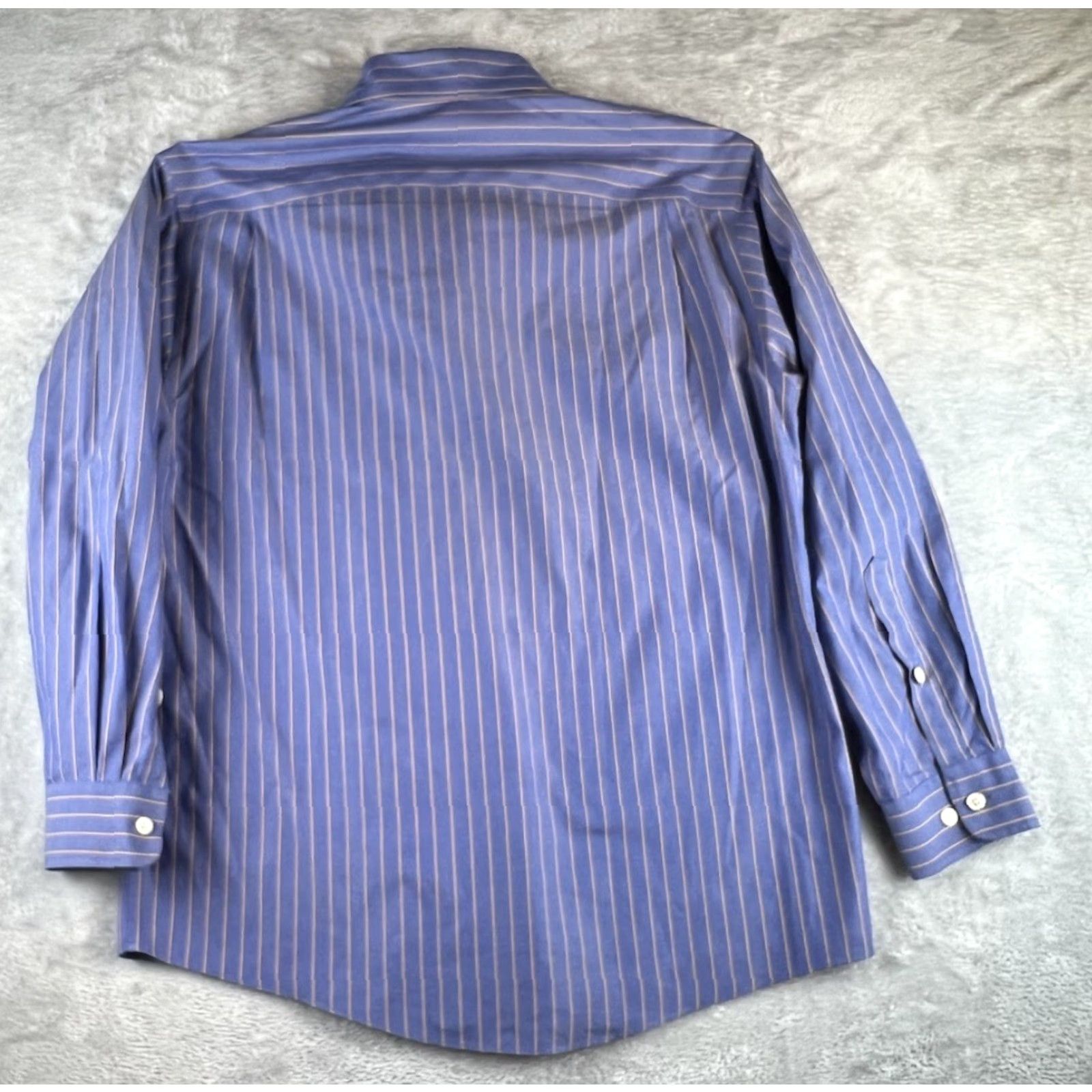 Orvis Orvis Button-Down Shirt Mens M Blue Striped Preppy Formal Office Casual Shirt Button-Up Long Sleeve Size 40R - 2 Thumbnail